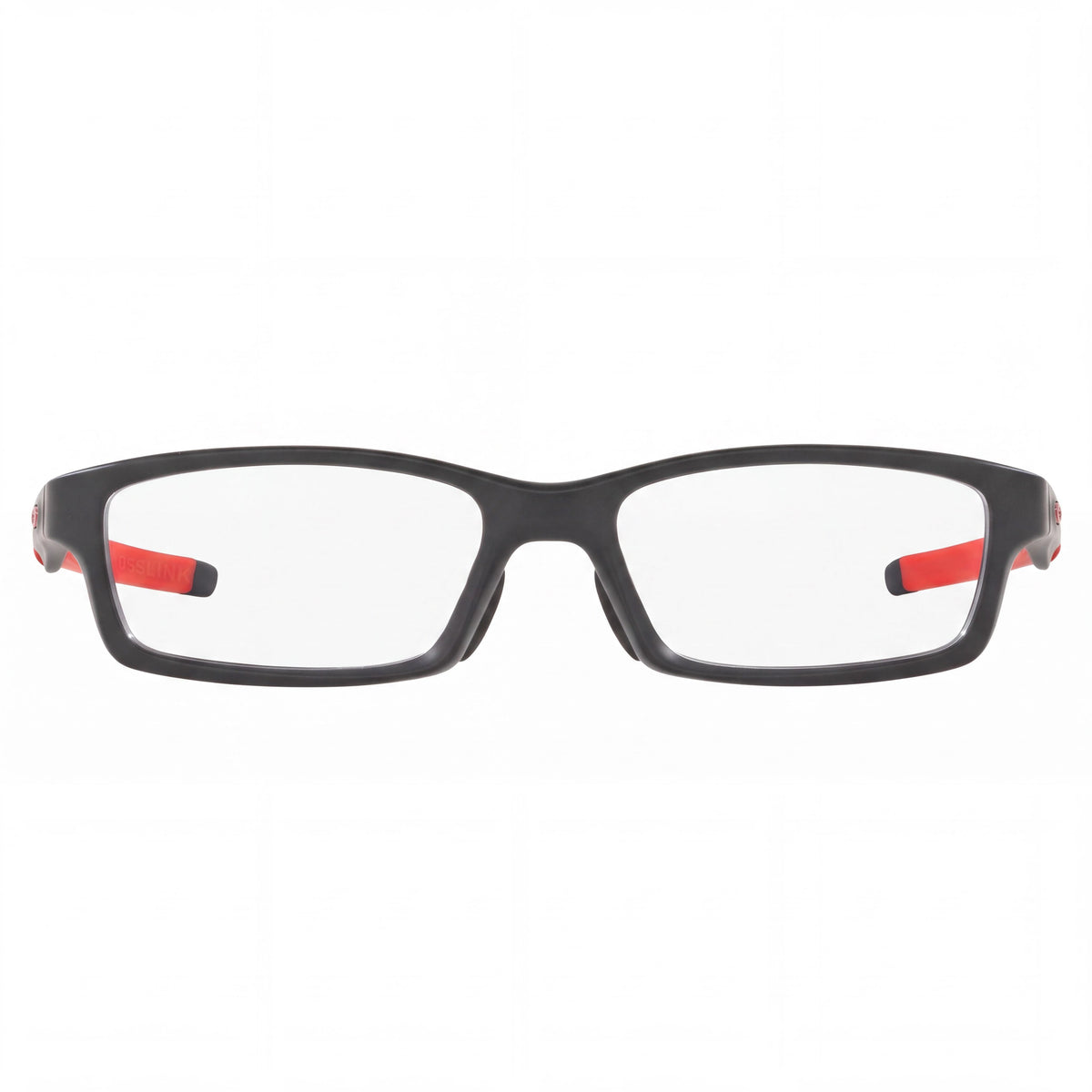 Oakley Ox8118 Crosslink Asian Fit Men's Rectangular Eyeglasses Satin Black on Red 56mm, Photo 2