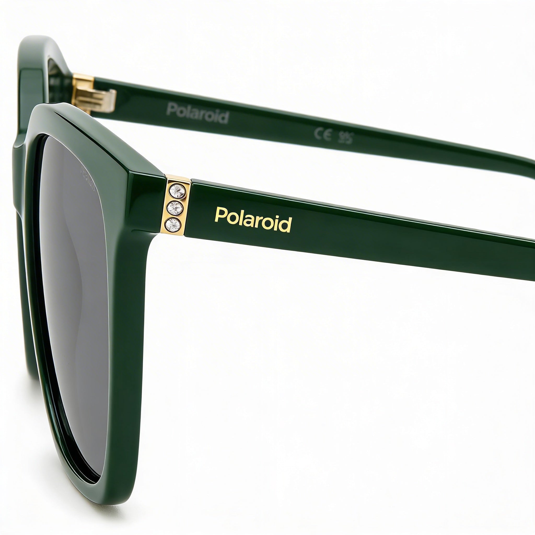 Polaroid Eyewear Essential Women's Green Grey Polycarbonate 55mm Sunglasses with Grey UV 400 Lenses, Photo 4