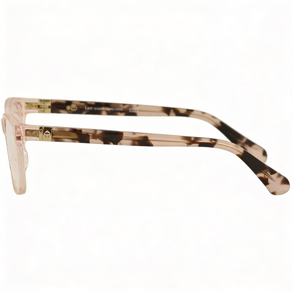 Gafas de sol Kate Spade New York Calley para mujer, montura completa de plástico, rectangulares, color rosa cristal, Havana, 52-15-36