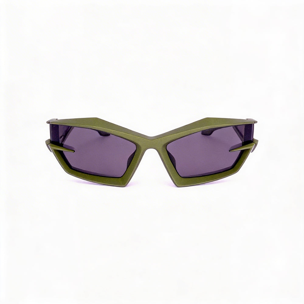 Givenchy Casual Men's Matte Dark Green Plastic Frame Smoke Lens UV 400 Sunglasses 69mm