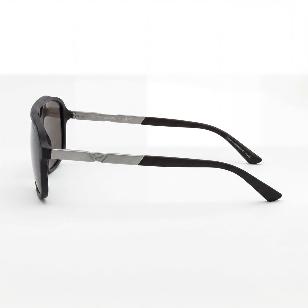 Gafas de sol Emporio Armani Ea4236u de hombre, de ajuste universal, con montura marrón oscuro y lentes marrones de plástico con protección UV, 59 mm