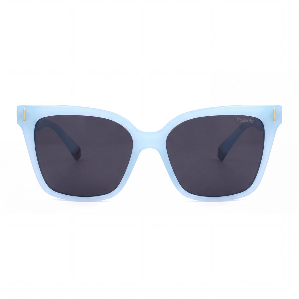 Polaroid 6192/S Sky Blue Black Polycarbonate Grey Polarized UV Protected Sunglasses for Women 54mm