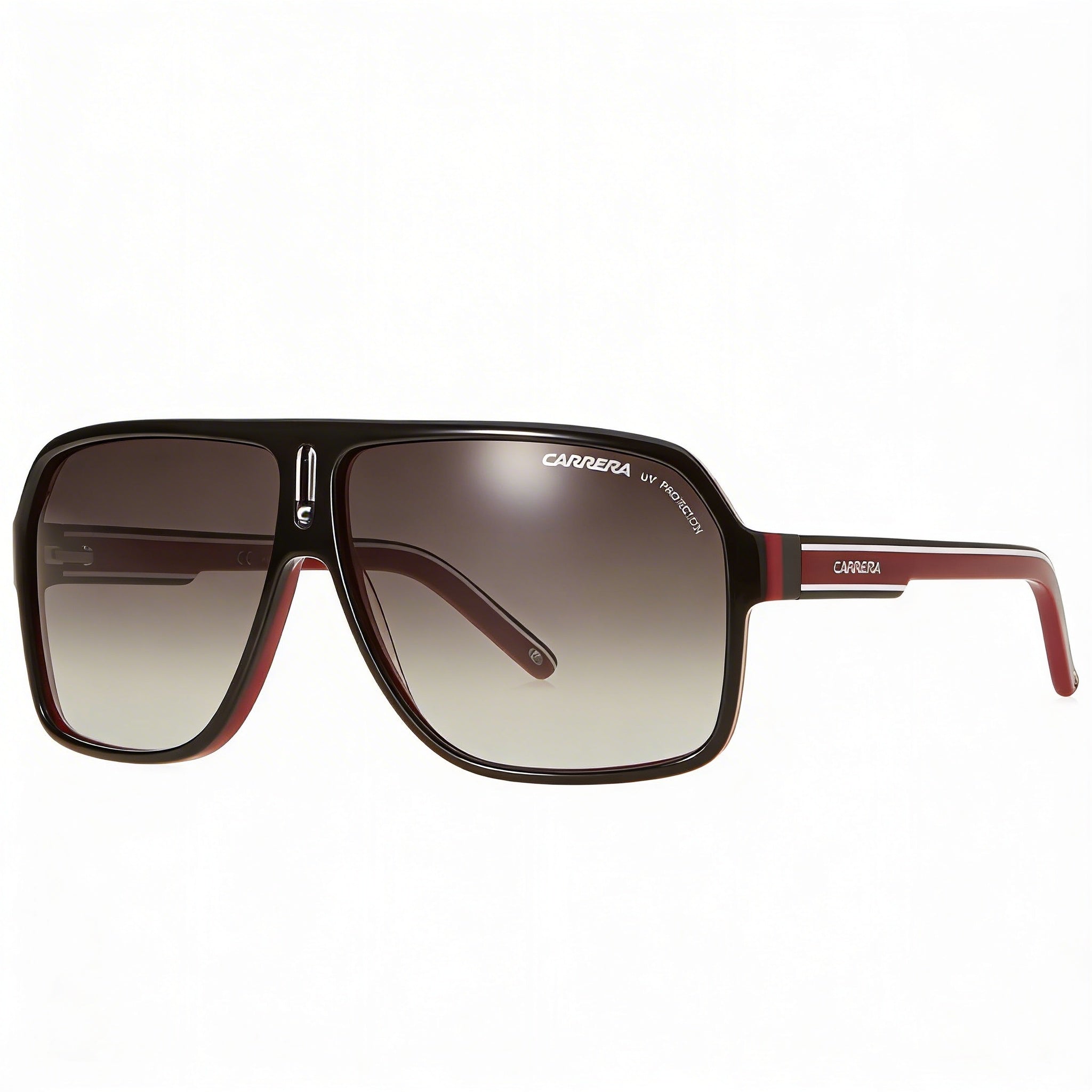 Carrera CARRERA 27 Men's Black Red Crystal White Plastic Frame Dark Grey Shaded Non-Polarized UV Protected 62mm, Photo 2