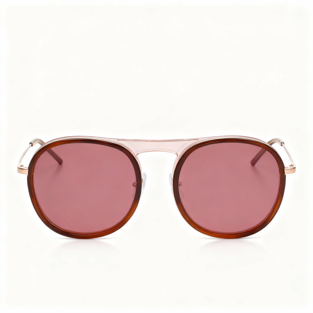DKNY Dk700s Women's Amber Tortoise Pink Plastic UV Non-Polarized Sunglasses Pink Acetate Lenses 52mm