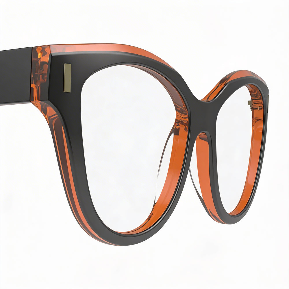 Gafas unisex modernas Calvin Klein, montura negra/marrón con lentes de policarbonato, 53 mm