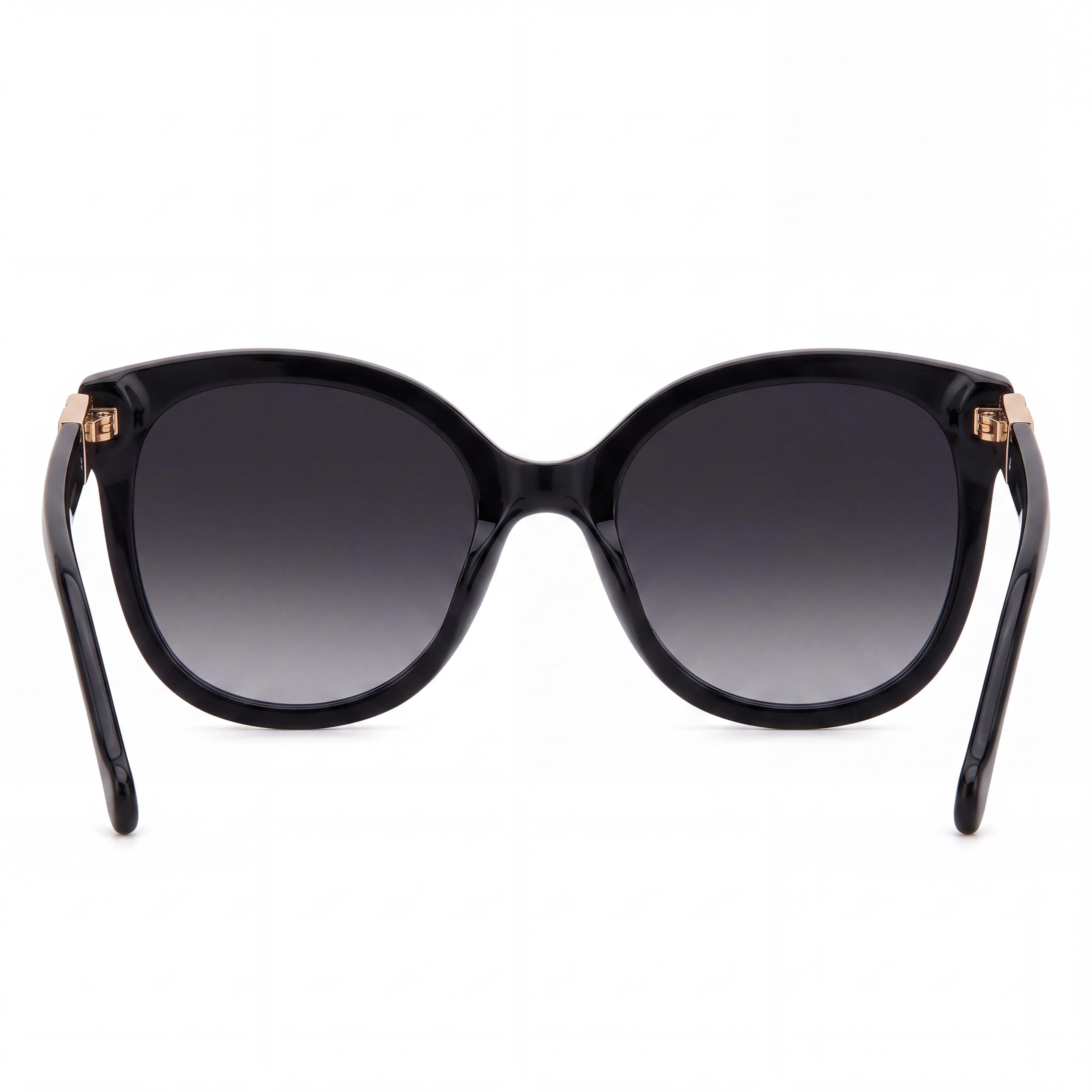 Carolina Herrera Classic Women's Black Dark Grey Shaded Plastic UV Protection Sunglasses 55mm, Photo 2