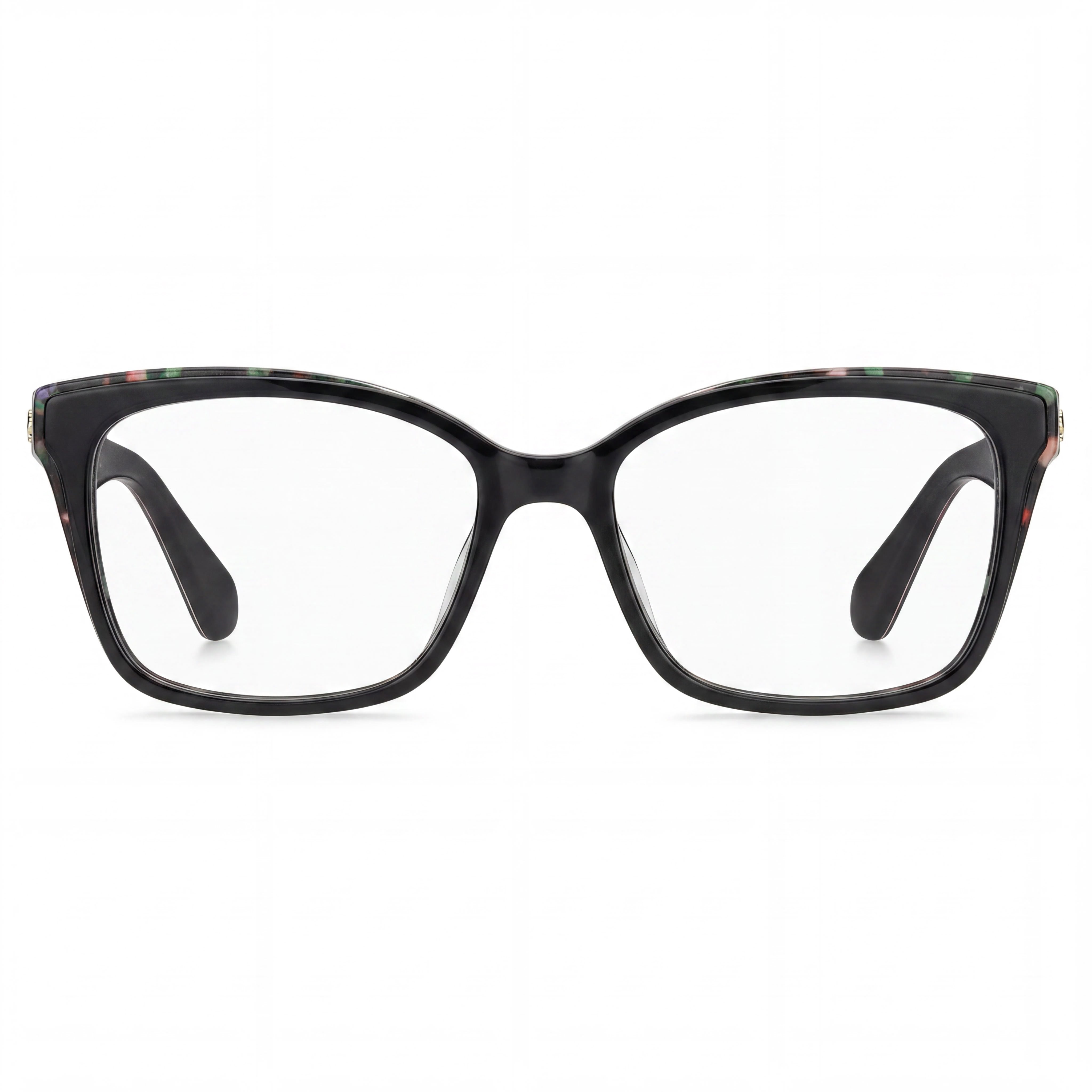 kate spade new york Gafas de Acetato para Mujer con Montura Negra Estampada y Lentes de Policarbonato (52-16-140), Photo 2