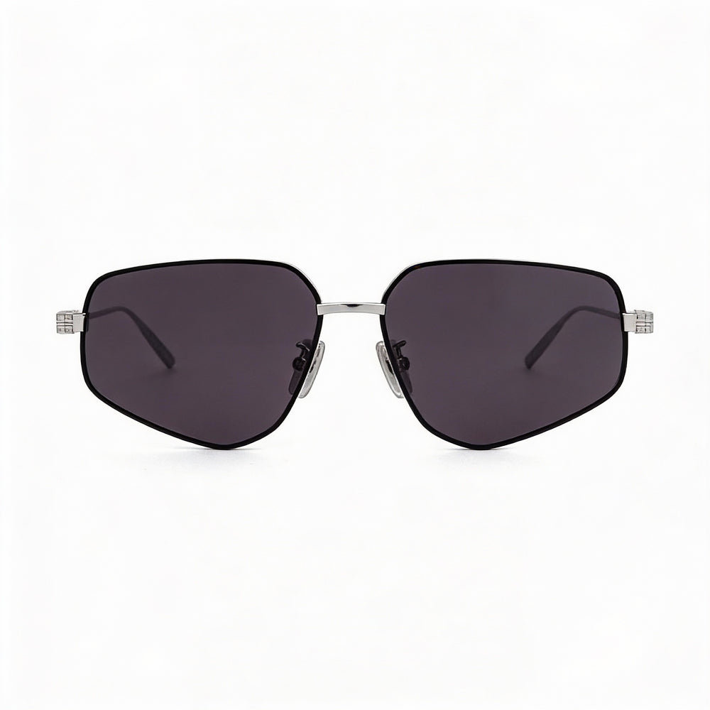 Givenchy Casual Women's Metal Sunglasses Shiny Palladium Smoke 57-14-140