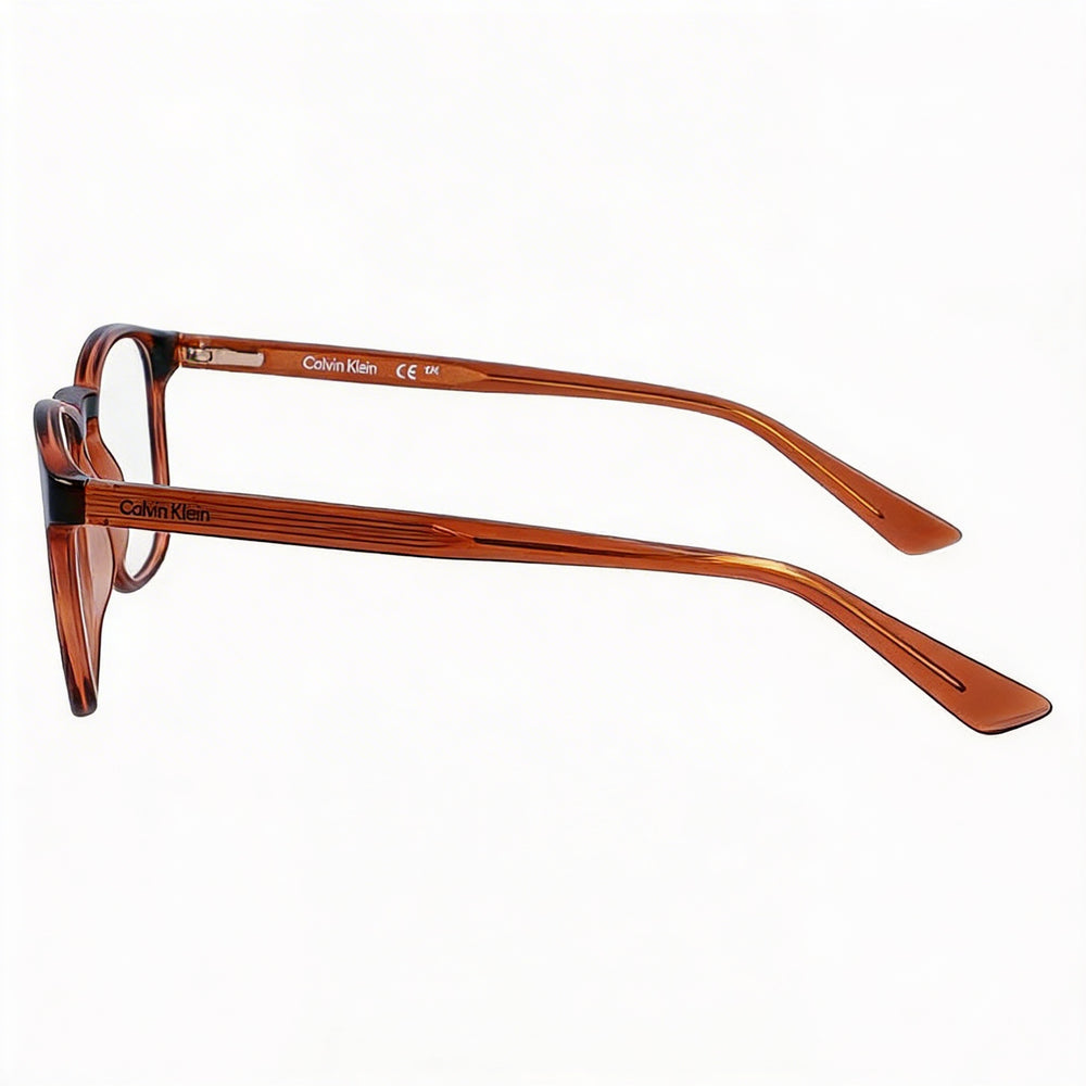 Gafas unisex Calvin Klein CK23517 con lentes de policarbonato, montura de metal color Habana, ancho de lente de 52 mm