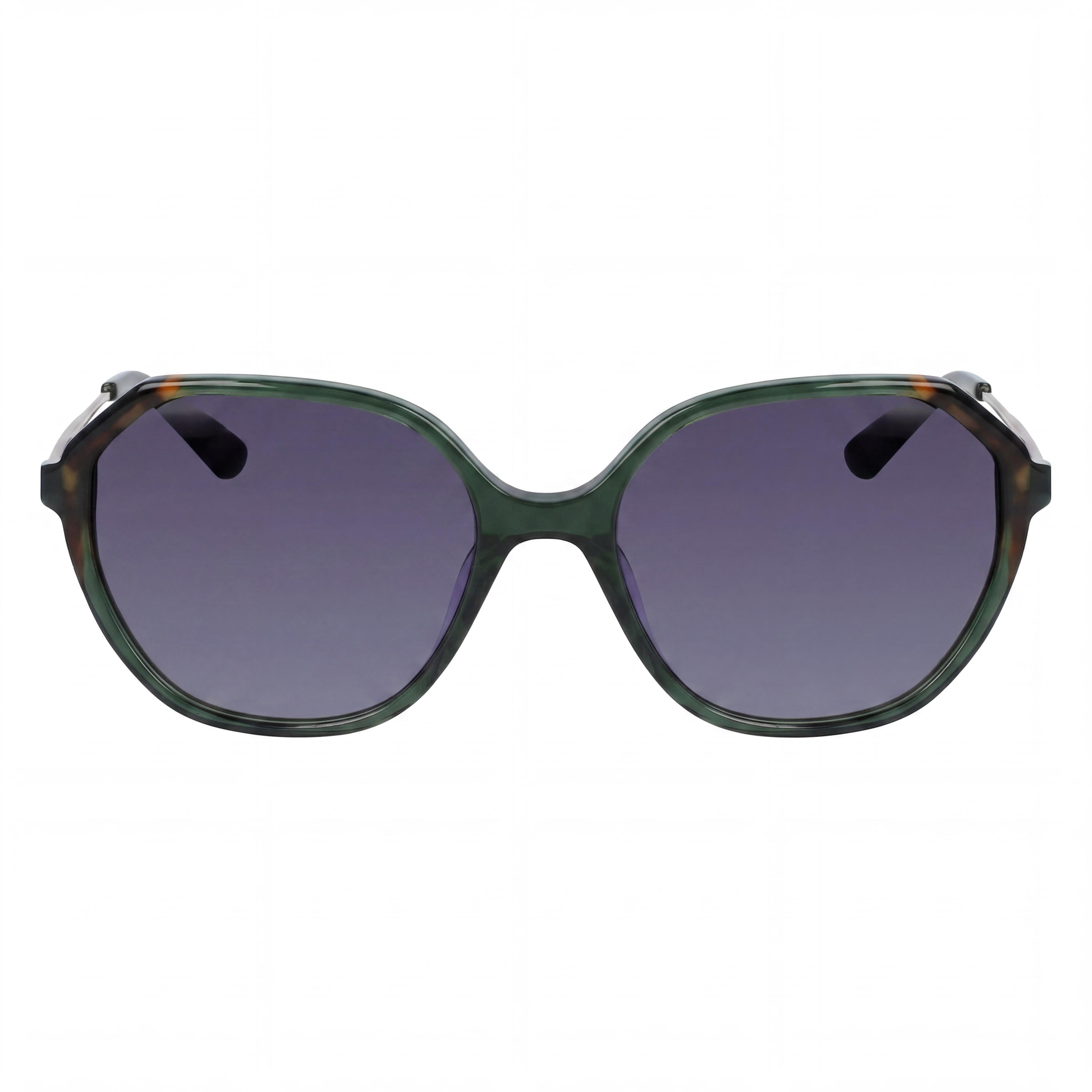 Anne Klein Women's Ak7075 Olive Plastic Frame Sunglasses with Grey Gradient Lenses offering UV Protection 55mm, Photo 2