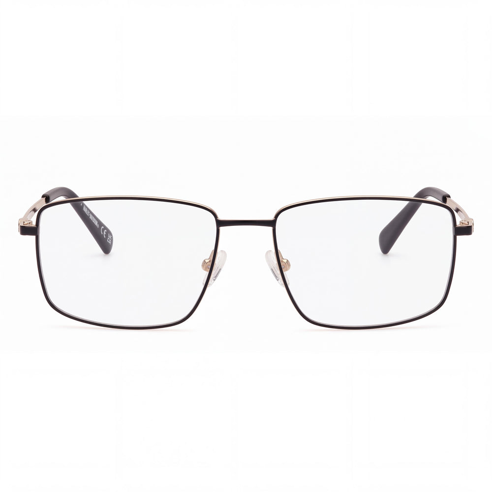 Gafas de metal para hombre HARLEY-DAVIDSON 50027 con montura negra y lentes multicolores, talla 2-17-145