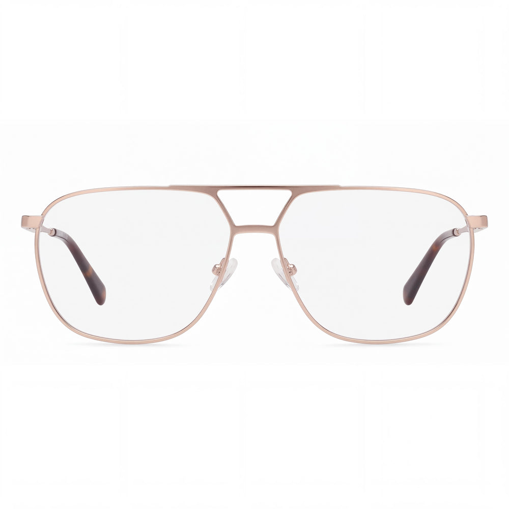 Gafas unisex Harley-Davidson Hd50104 con montura dorada, dorado pálido mate, lentes de policarbonato, 60/14/145
