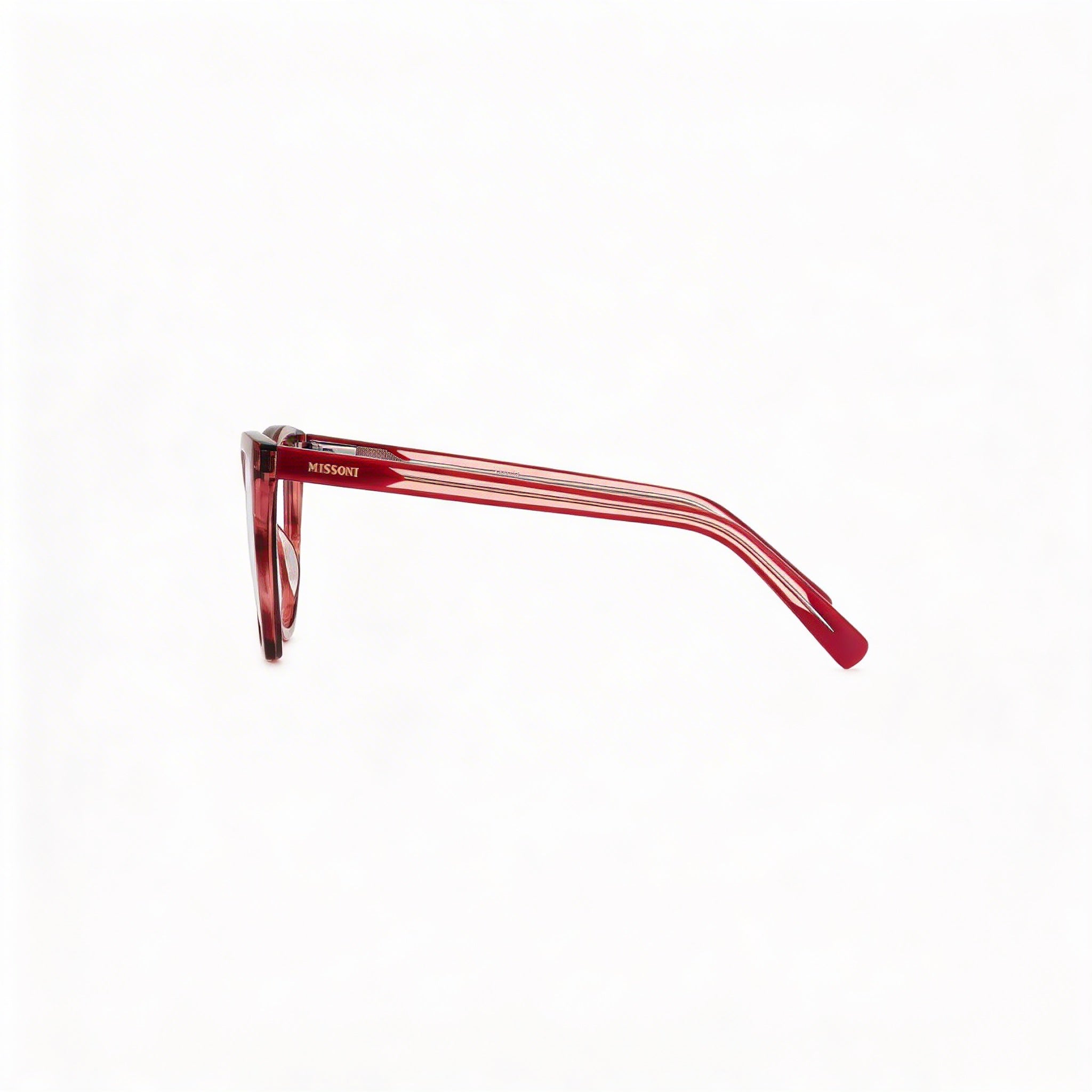 Montura de gafas de acetato rojo de cuerno Missoni casual para mujer con ancho de lente de 51 mm, puente de 17 mm, patilla de 145 mm, Photo 3