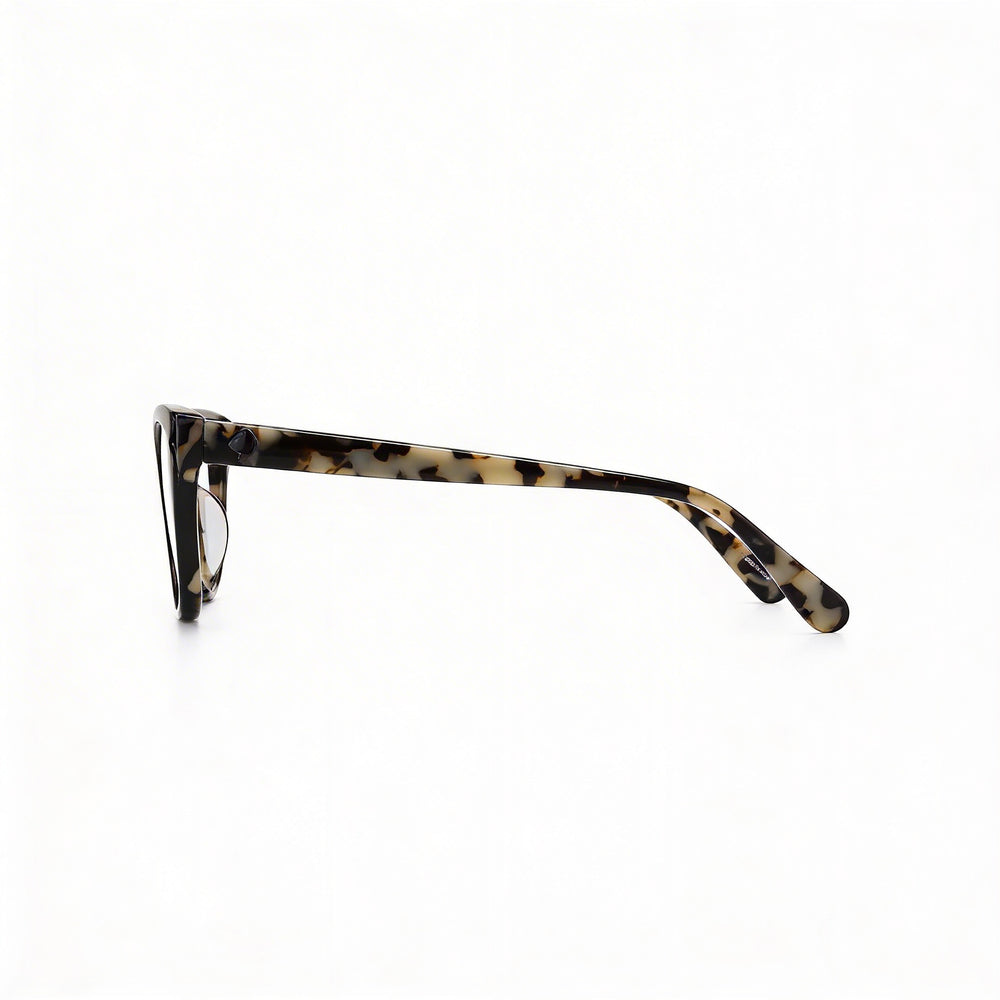 Kate Spade New York Modern Unisex Black White Havana Acetate Full Rim Cat Eye Eyeglasses 51mm