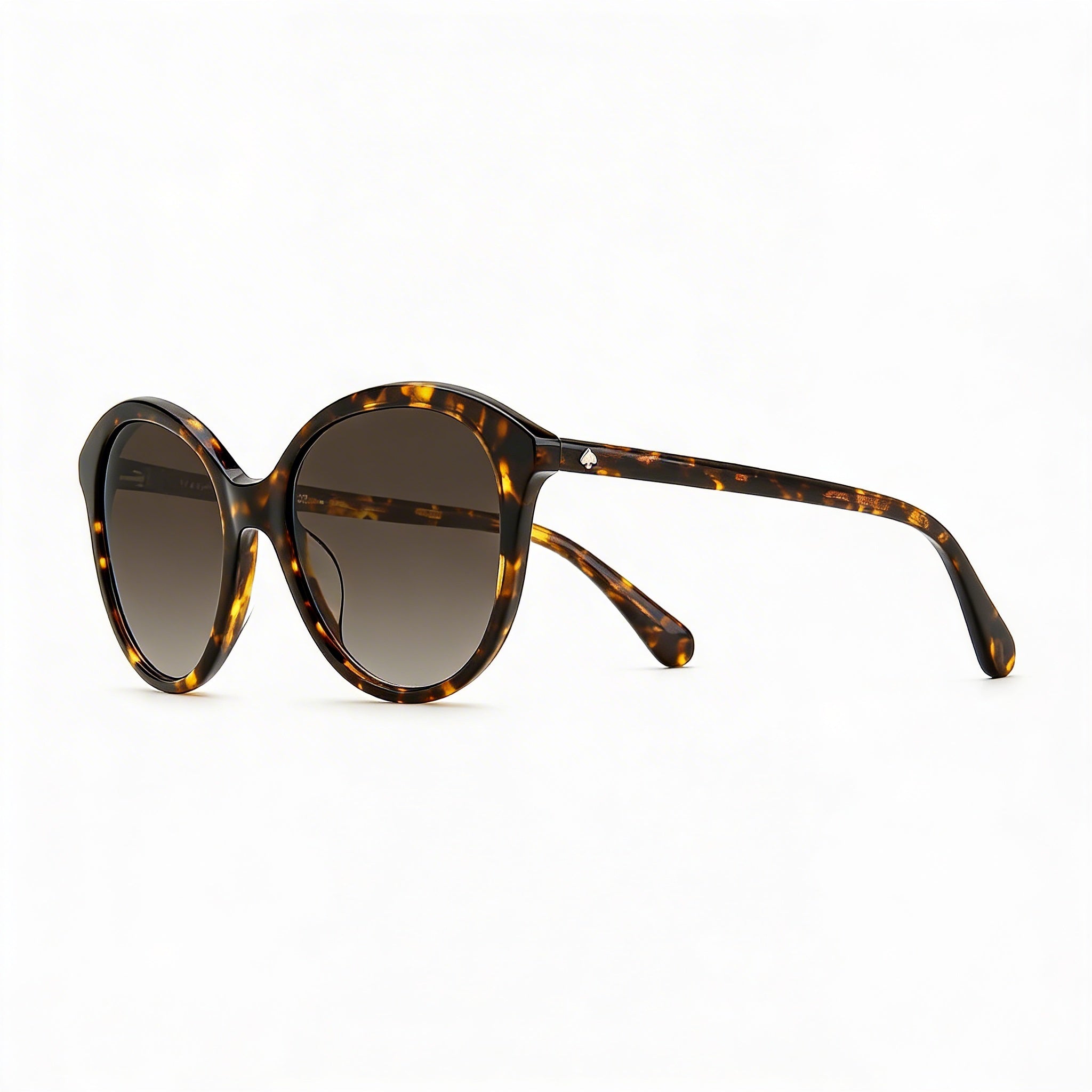 Gafas de sol informales kate spade new york para mujer, montura de acetato Havana, lentes marrones degradadas con protección UV, 55 mm, Photo 1