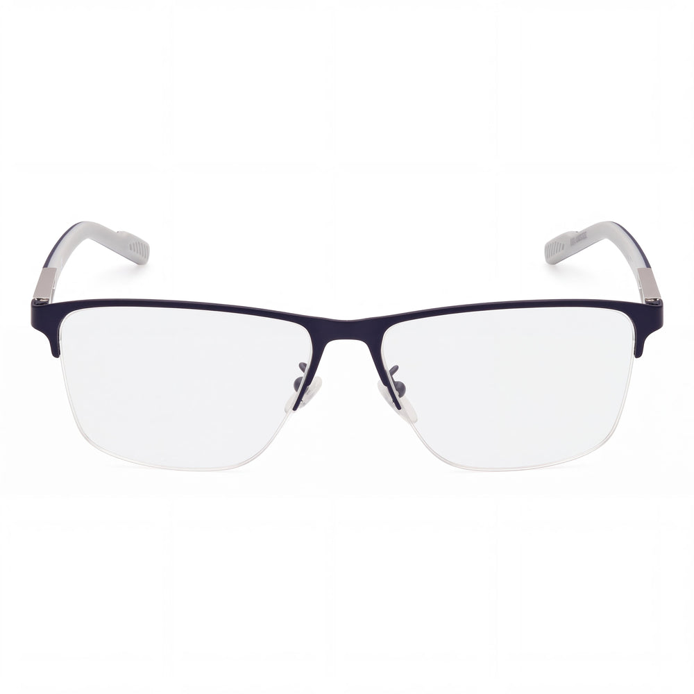 adidas SP 5048 Men's Matte Blue Metal Optical Frames, Clear Demo Lenses, Prescription Ready, 57-15-145