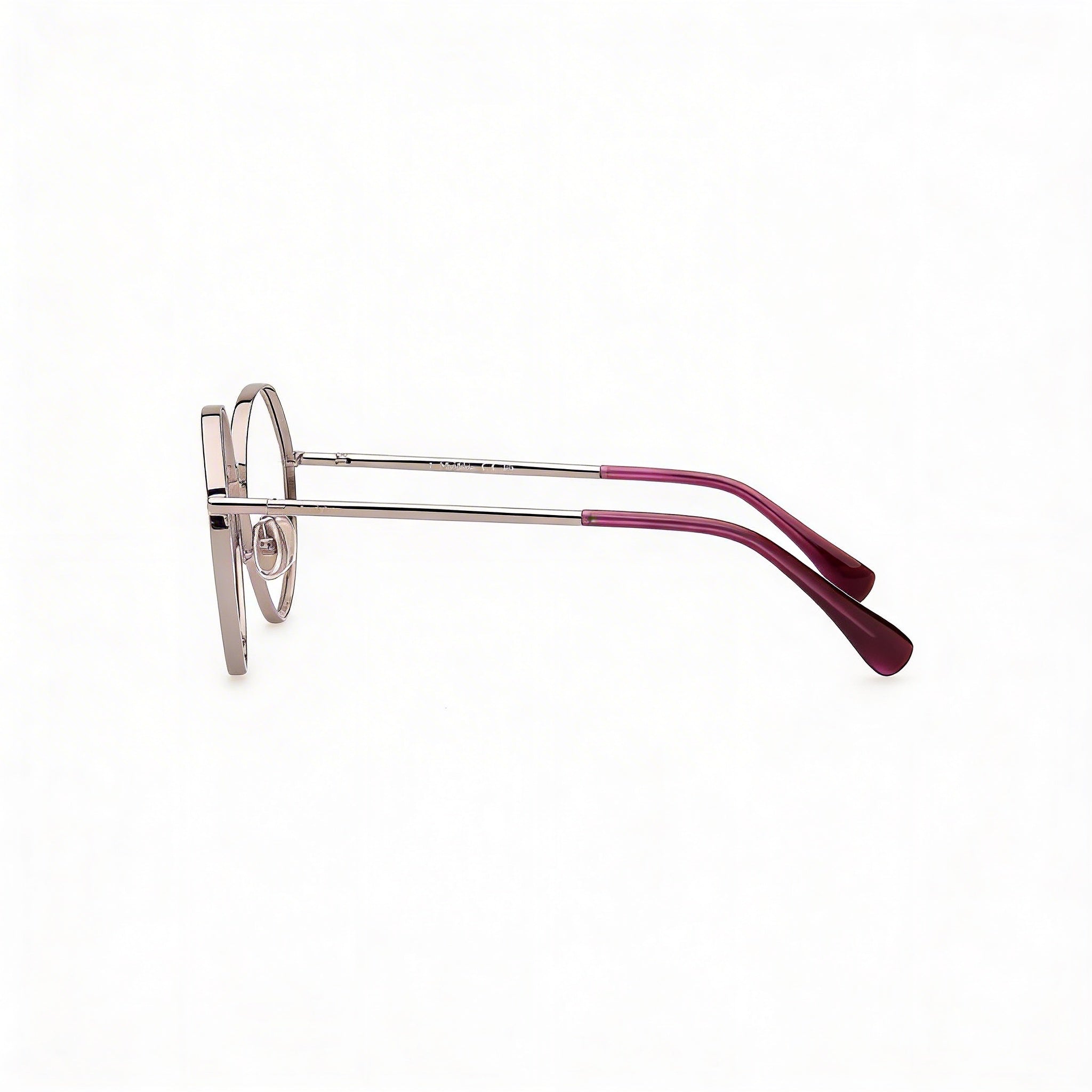 MaxMara Eyewear - Women's Metal, Polarized, Shiny Light Ruthenium Frame, Multicoloured Lenses 56mm, Photo 3