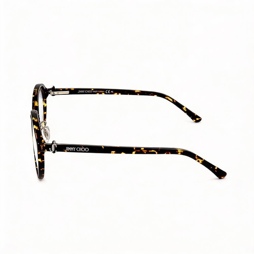 Gafas de sol modernas JIMMY CHOO para mujer con montura de acetato color Habana y lentes de policarbonato no polarizado de 49 mm