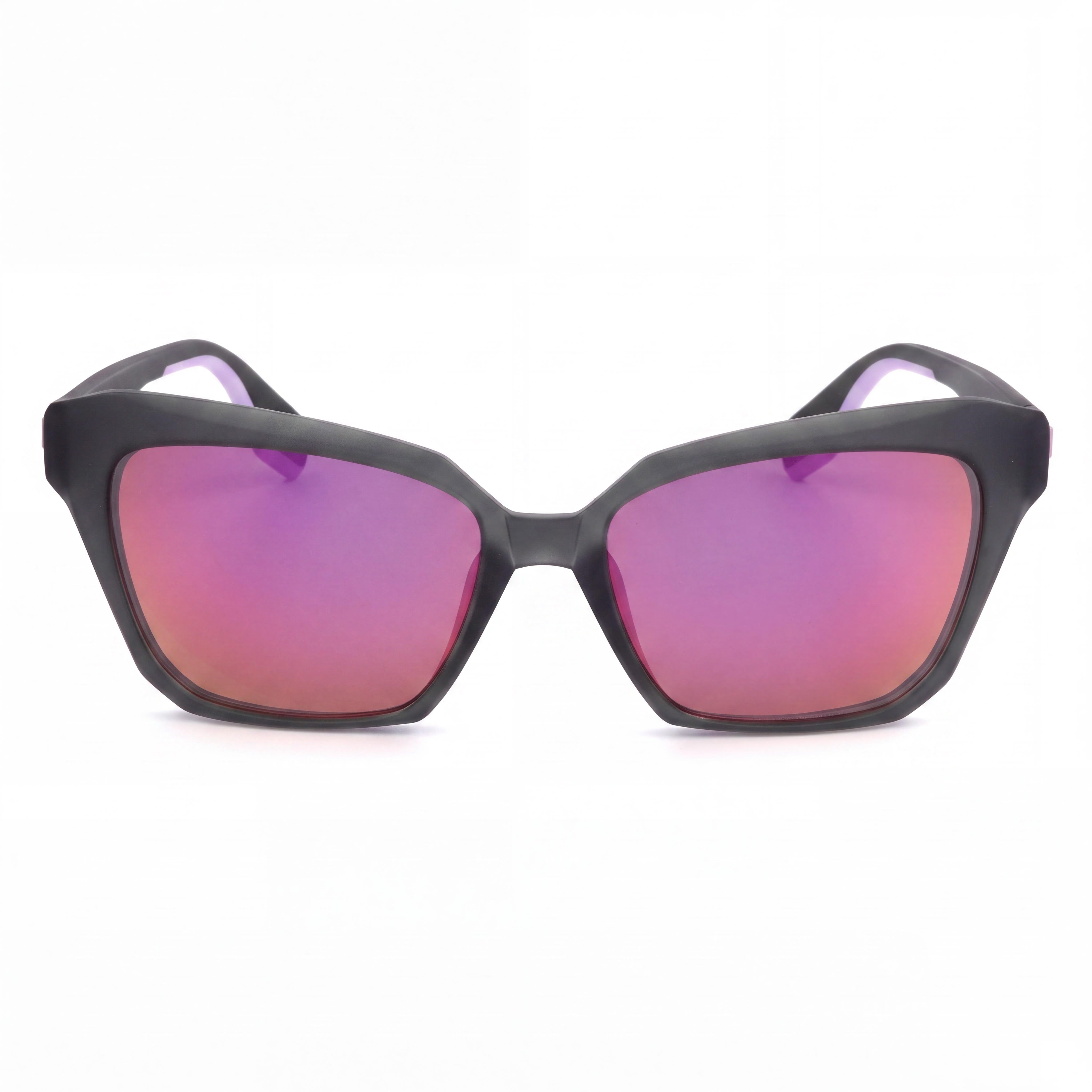 Gafas de sol adidas Originals para mujer, modelo Cat Eye, con montura de plástico gris y lentes de espejo violeta rosado, protección UV, 55mm, Photo 2
