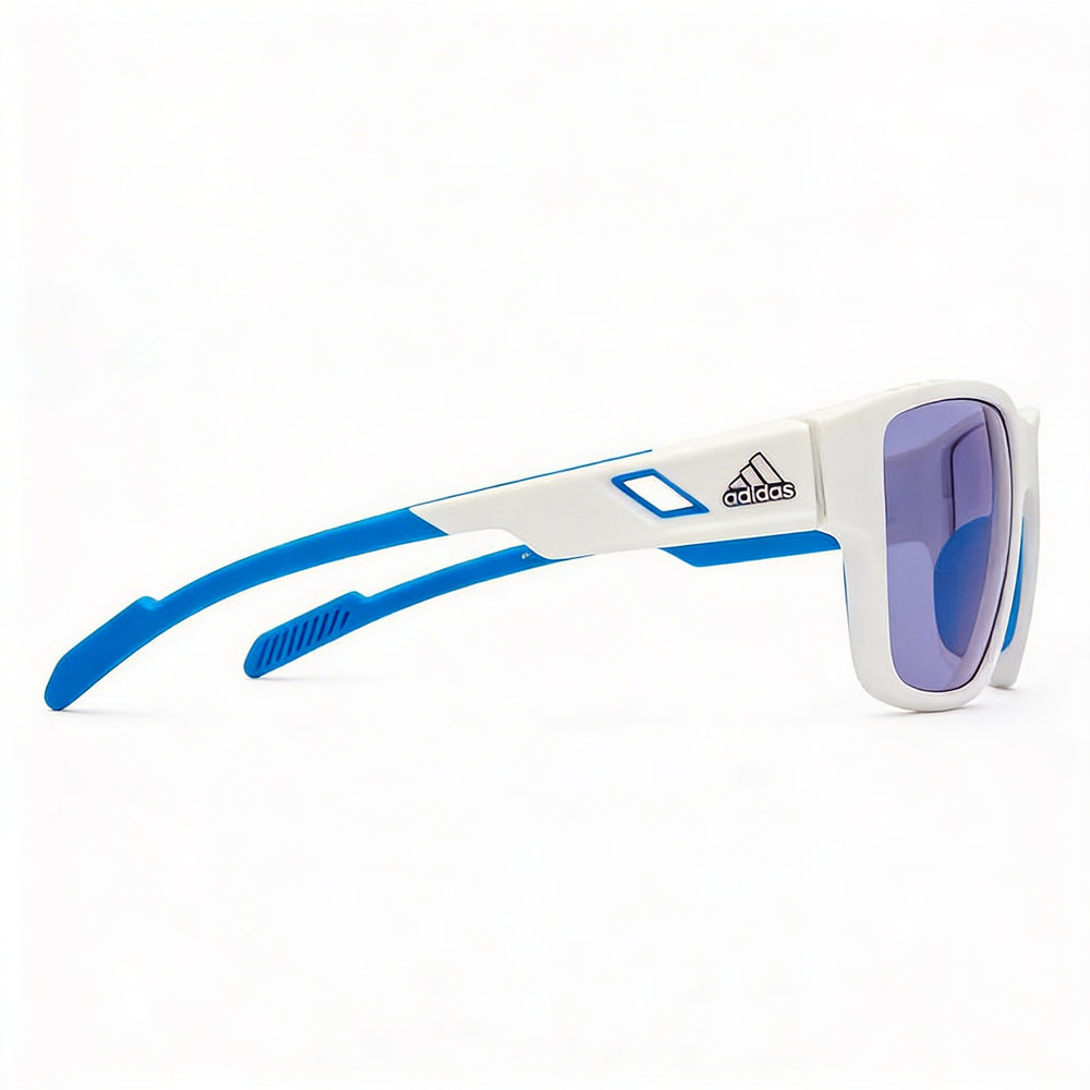 Adidas Modern Men's White Blue Mirror Non-Polarized Polycarbonate Sunglasses