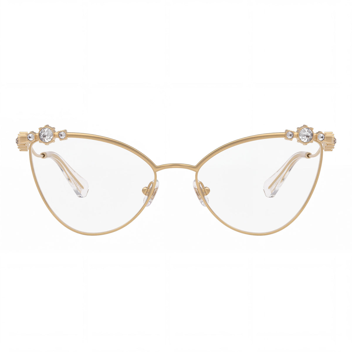 Swarovski 1033 Women's Cat Eye Metal Prescription Eyeglass Frames Gold Lens 56mm Bridge 18mm Temple 140mm, Photo 2