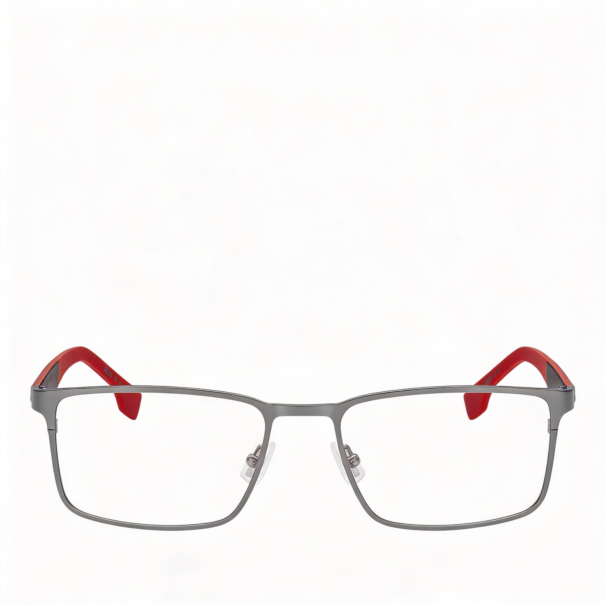 Hugo Boss Casual Men’s Metal Ruthenium Red Eyeglasses 55-18-145, Photo 2