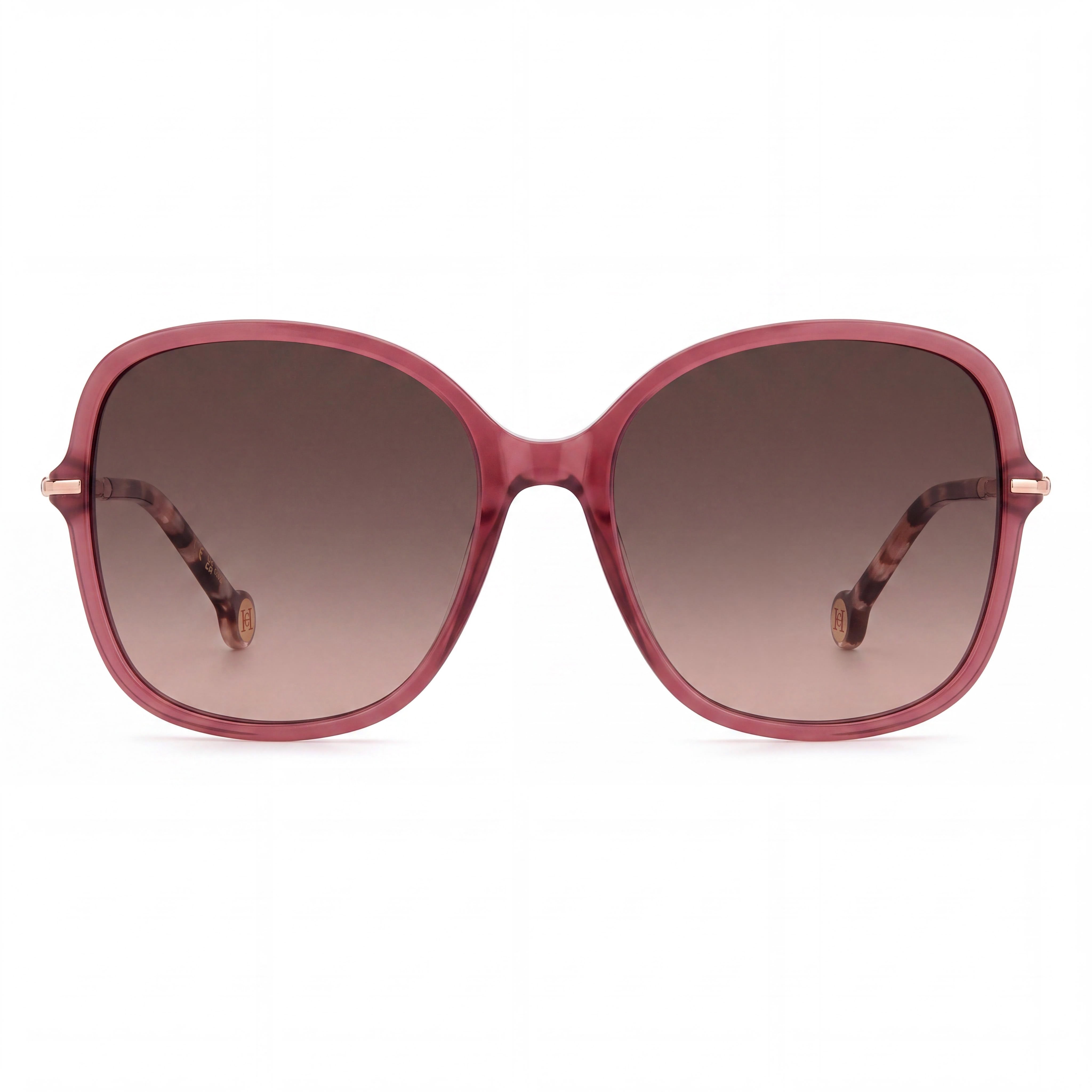 CAROLINA HERRERA 1910GAFAS Women's Pink Acetate Frame Sunglasses with Brown Shaded Non-Polarized Polycarbonate Lenses, Photo 2