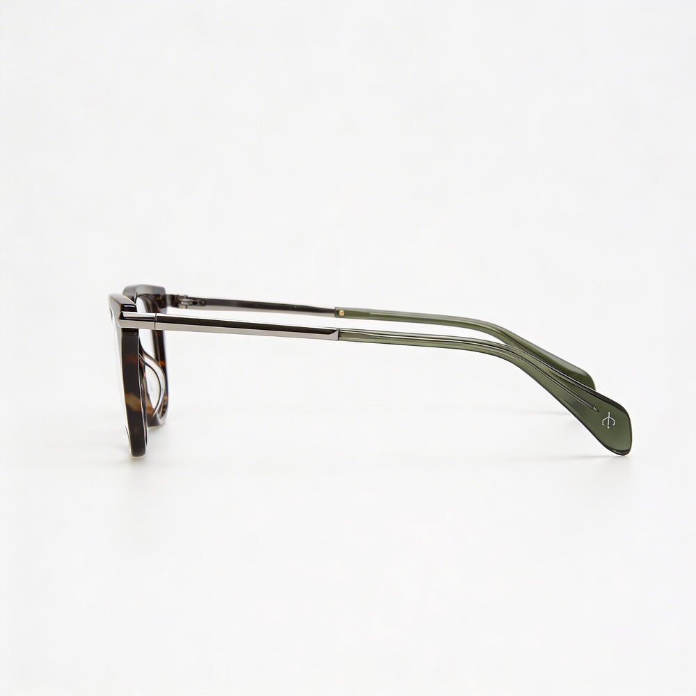 Gafas de sol para hombre modernas Rag & Bone con montura de acetato Havana Khaki, lentes de policarbonato y un ancho de lente de 48 mm