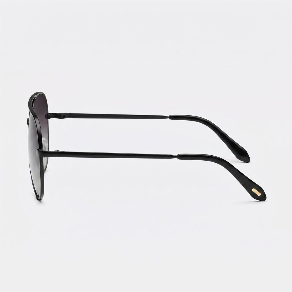 Gafas de sol de metal Quay Australia High Key extragrandes para mujer, negras degradadas, polarizadas, con protección UV, 64 mm