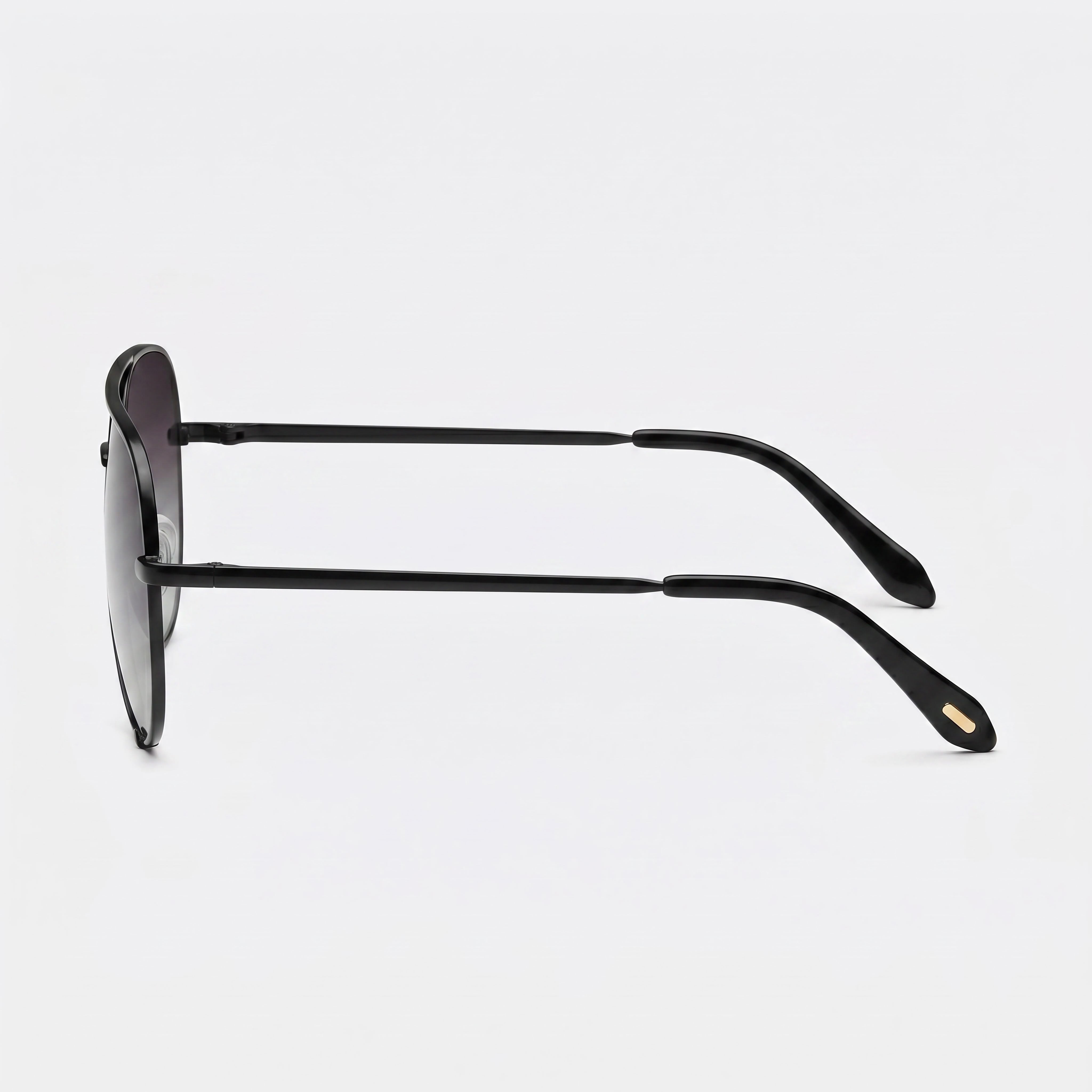 Gafas de sol de metal Quay Australia High Key extragrandes para mujer, negras degradadas, polarizadas, con protección UV, 64 mm, Photo 3