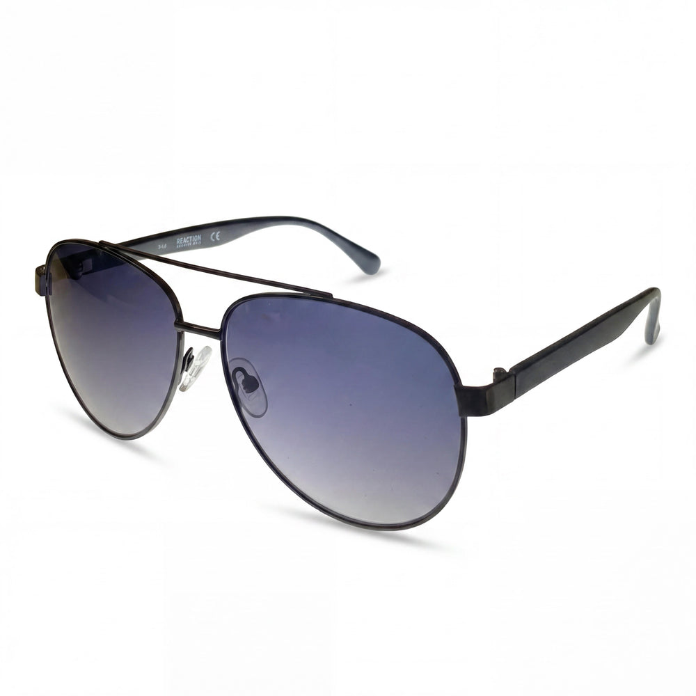 Gafas de sol Kenneth Cole KC1394 para hombre, estilo aviador, en metal bronce brillante, con lentes ahumadas degradadas, no polarizadas, de 59 mm