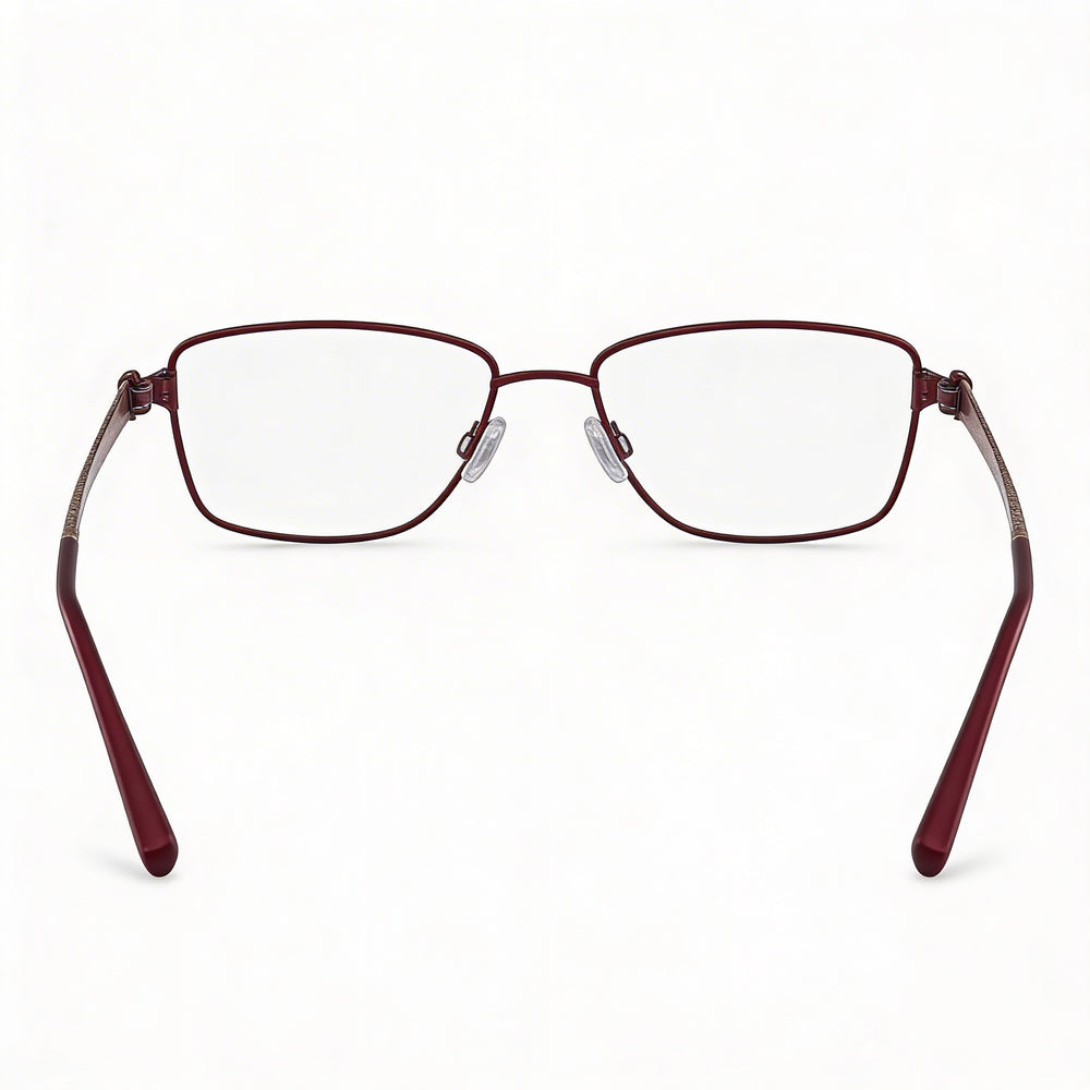 Gafas polarizadas Flexon Lana para mujer con montura metálica burdeos, lentes de policarbonato y ancho de 55 mm.