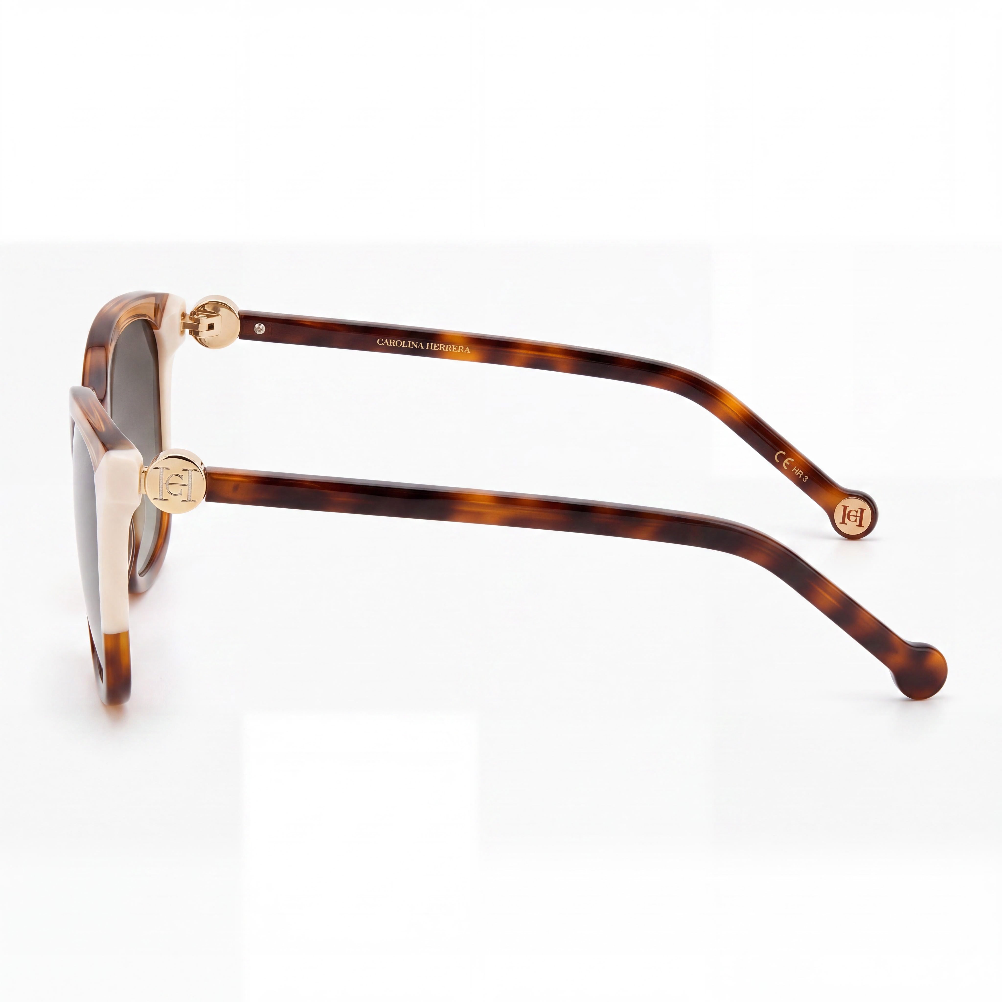 Carolina Herrera Ch 0052/S Women's Square Acetate Havana Ivory Non-Polarized UV Protection Sunglasses 58mm, Photo 3
