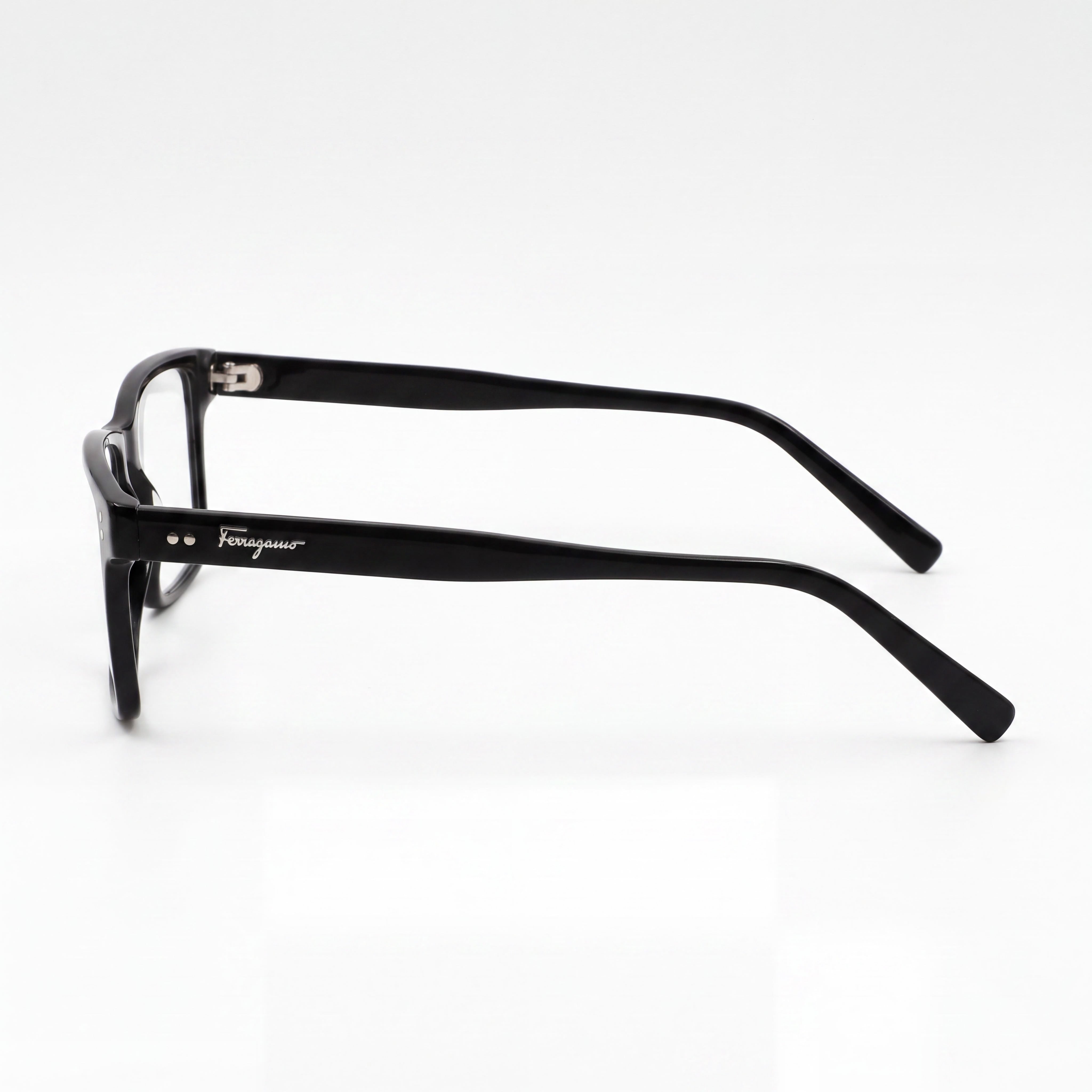 Salvatore Ferragamo Classic SF2914 Unisex Black Plastic Full-Rim Rectangular Optical Eyeglasses 54mm, Photo 2