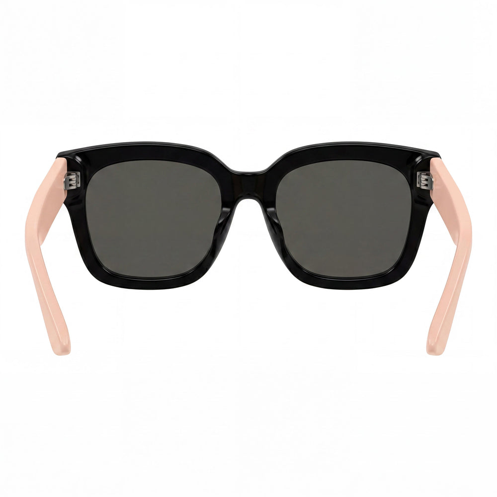 Gucci Modern Unisex Plastic Non-Polarized Sunglasses, Black White Frame, Black Lens, 54mm