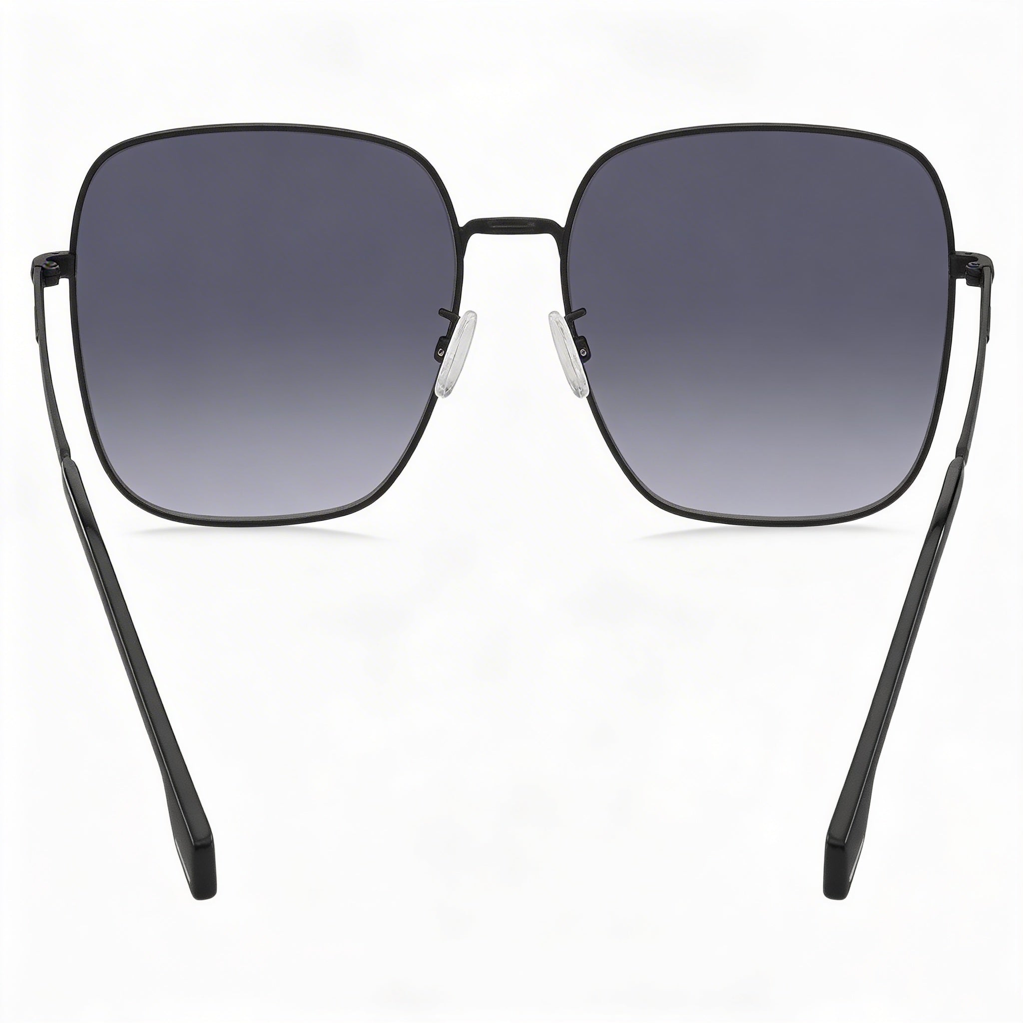 Hugo Boss Style & Expression Unisex Matte Black Grey Stainless Steel Square Sunglasses with Dark Grey Shaded Lenses 59mm, Photo 3