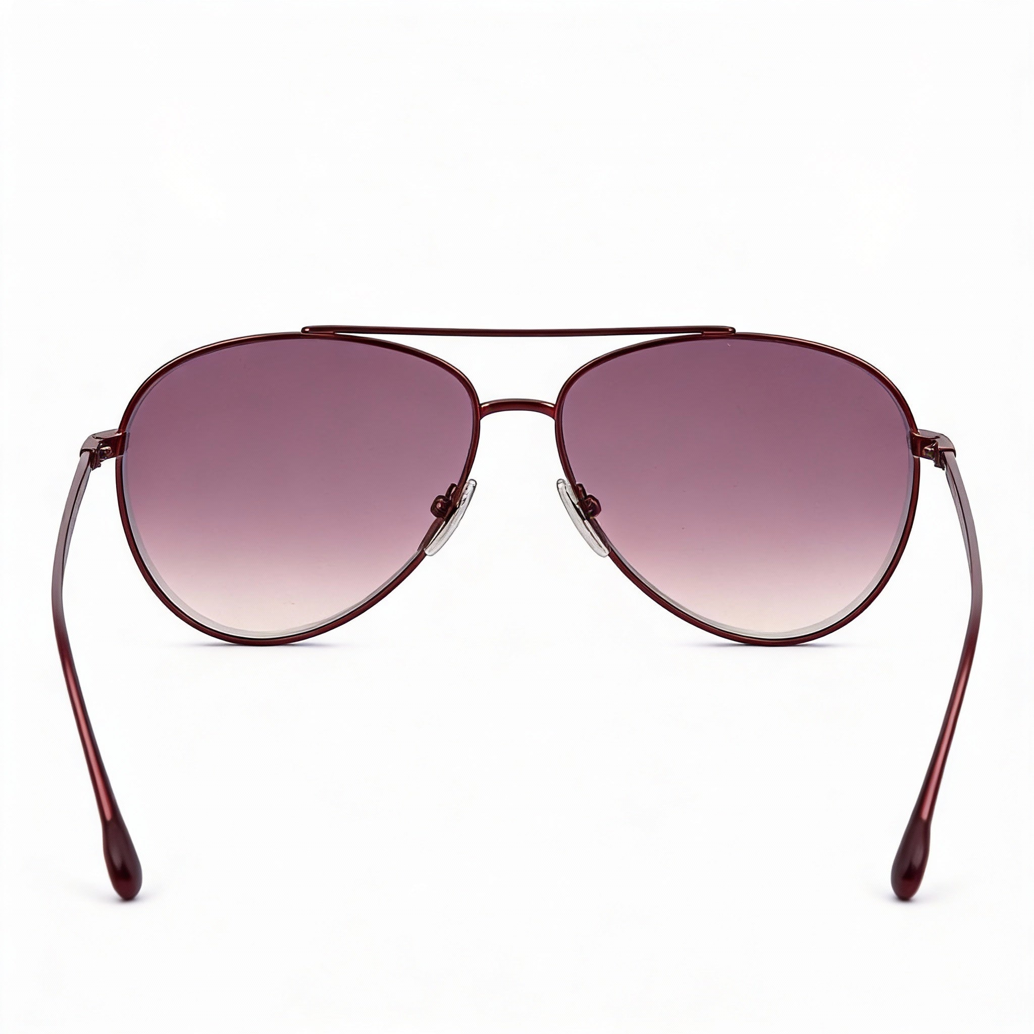 Gafas de sol Isabel Marant con montura metálica para mujer, estilo casual, color vino tinto dorado espejado sobre lentes color burdeos, 60-14-145, Photo 3