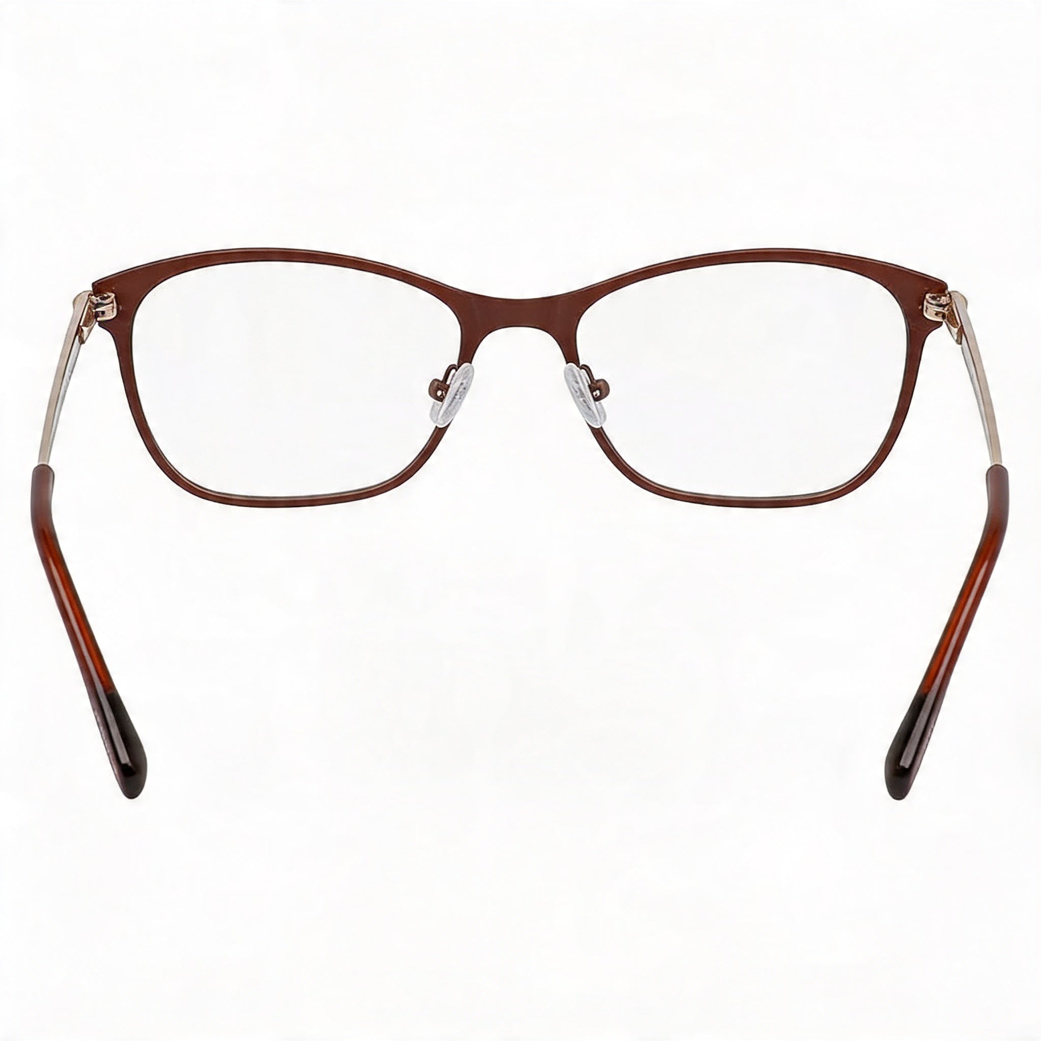 Lacoste Rectangular Women's Metal Brown Rose Gold Eyeglasses with Demo Lenses, Prescription Ready 56, Photo 3