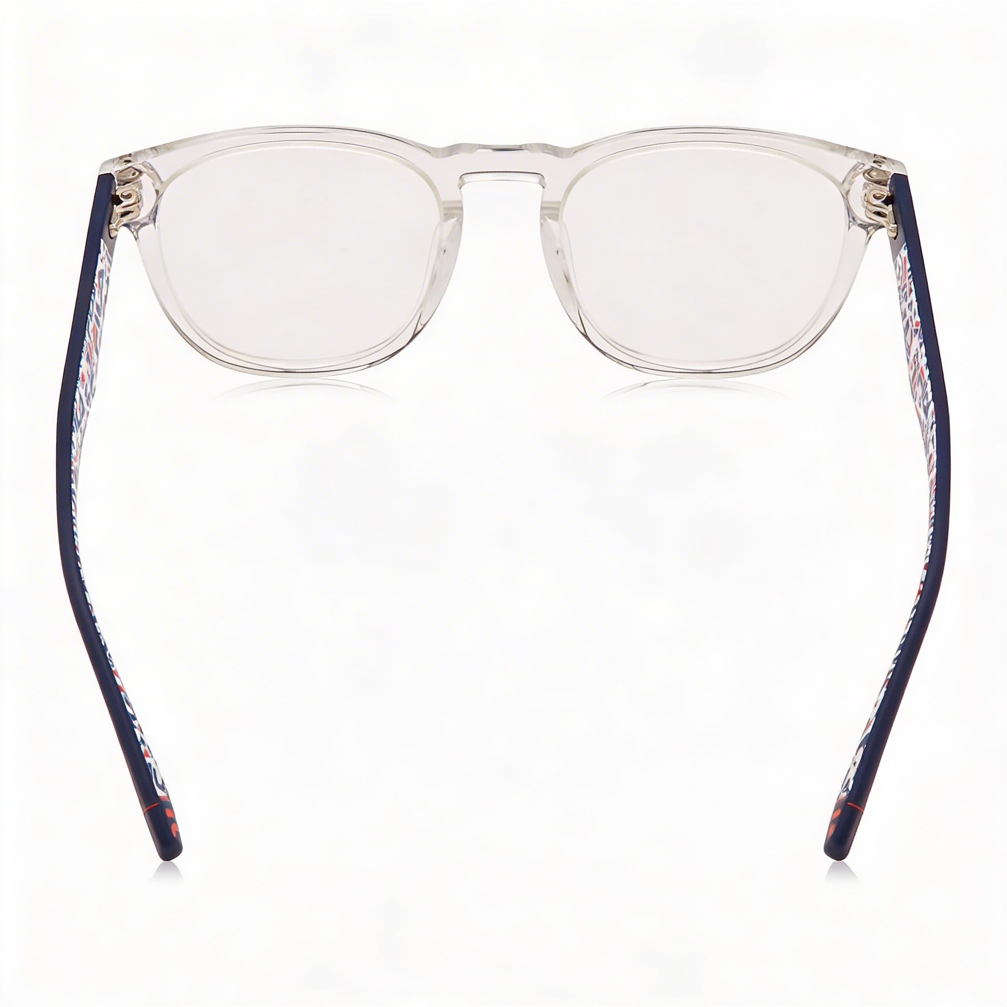 Fila Classic Women's Square Full Rim Acetate Crystal Frame with Polycarbonate Demo Lenses 50mm, Photo 4