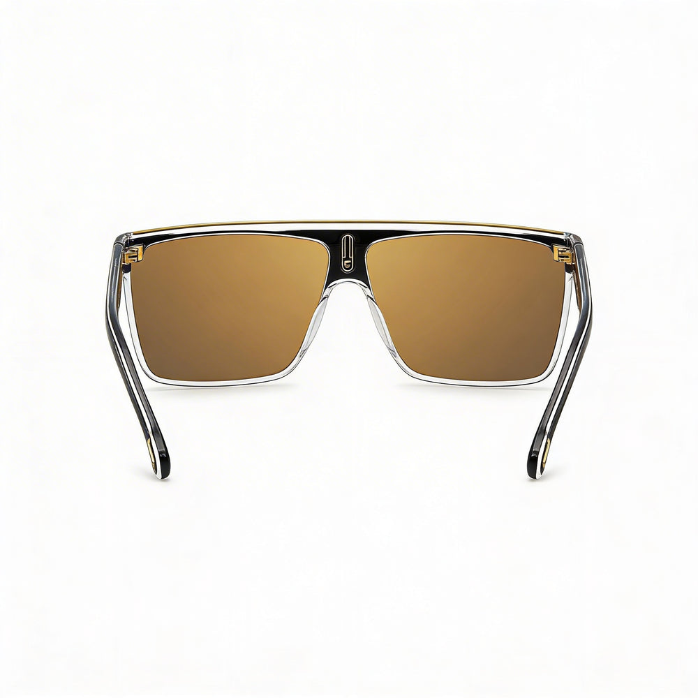 Gafas de sol de poliamida negra y dorada para hombre Carrera Modern con lentes antirreflejos de alto contraste doradas de 63 mm con protección UV