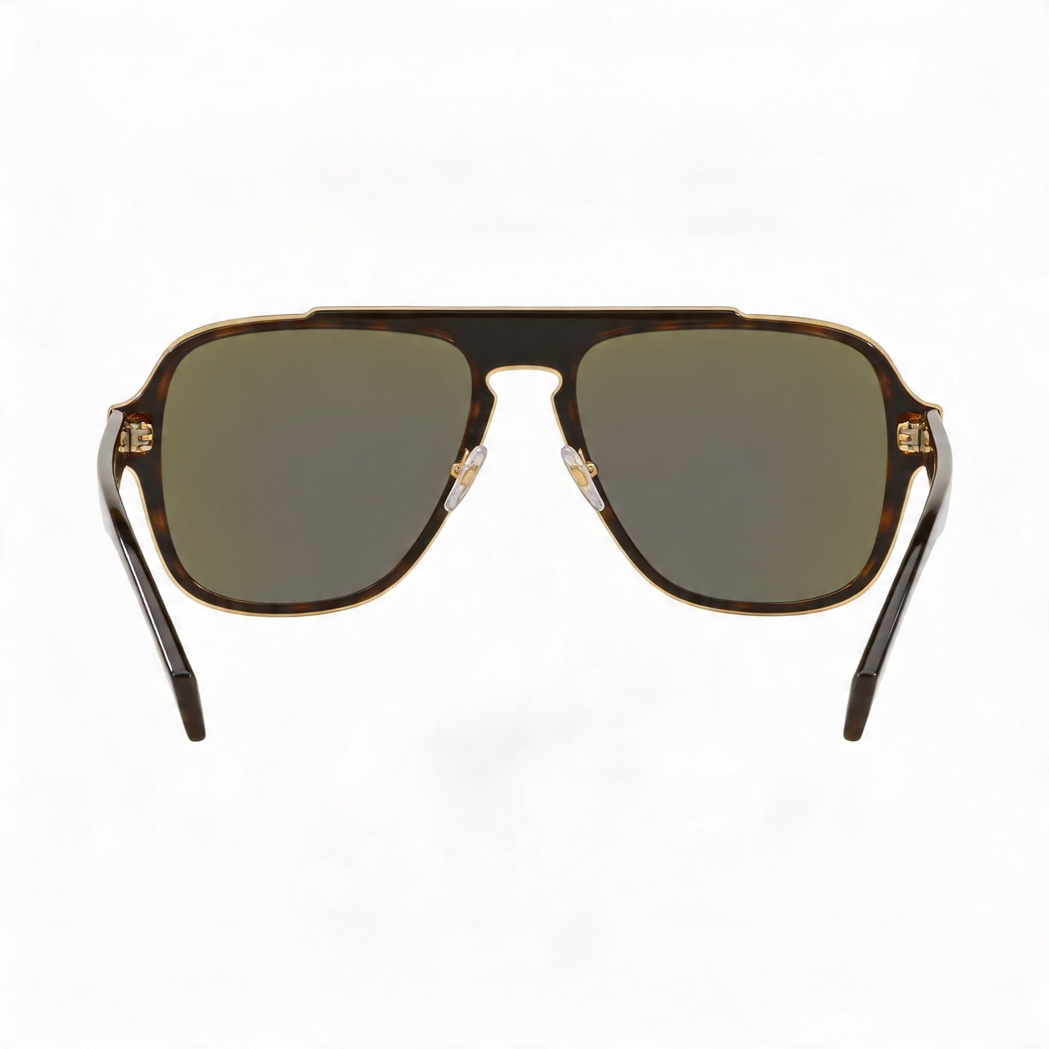 Versace Men's VE2199 Square Full Rim Plastic Havana Gold Non-Polarized UV Protection Sunglasses 56mm, Photo 3