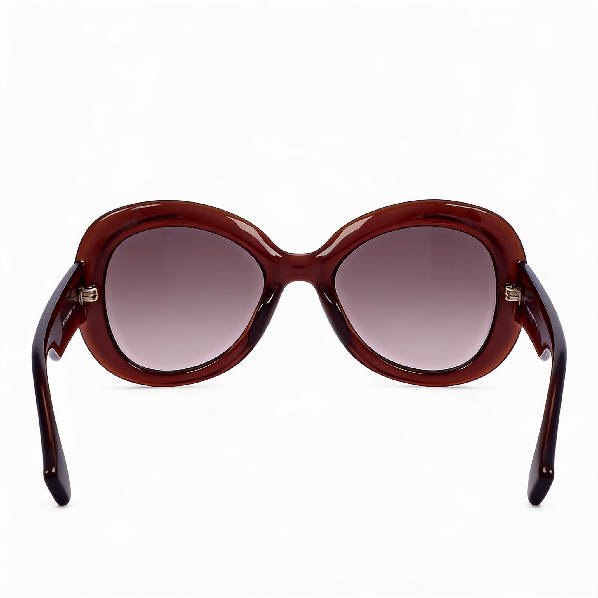 Gafas de sol Moschino Wayfarers para mujer, montura marrón, lentes marrones con protección UV, 54-22-140, Photo 4