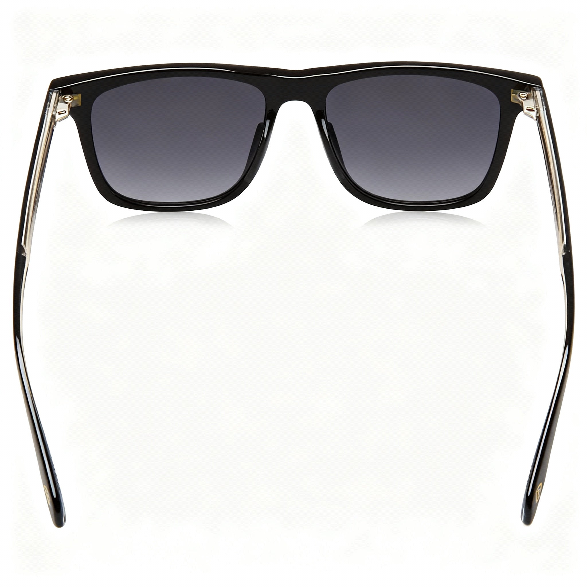 David Beckham DB 1092/S Unisex Rectangular Black Acetate Non-Polarized Gradient Sunglasses Dark Grey Shaded 55-17-145, Photo 4