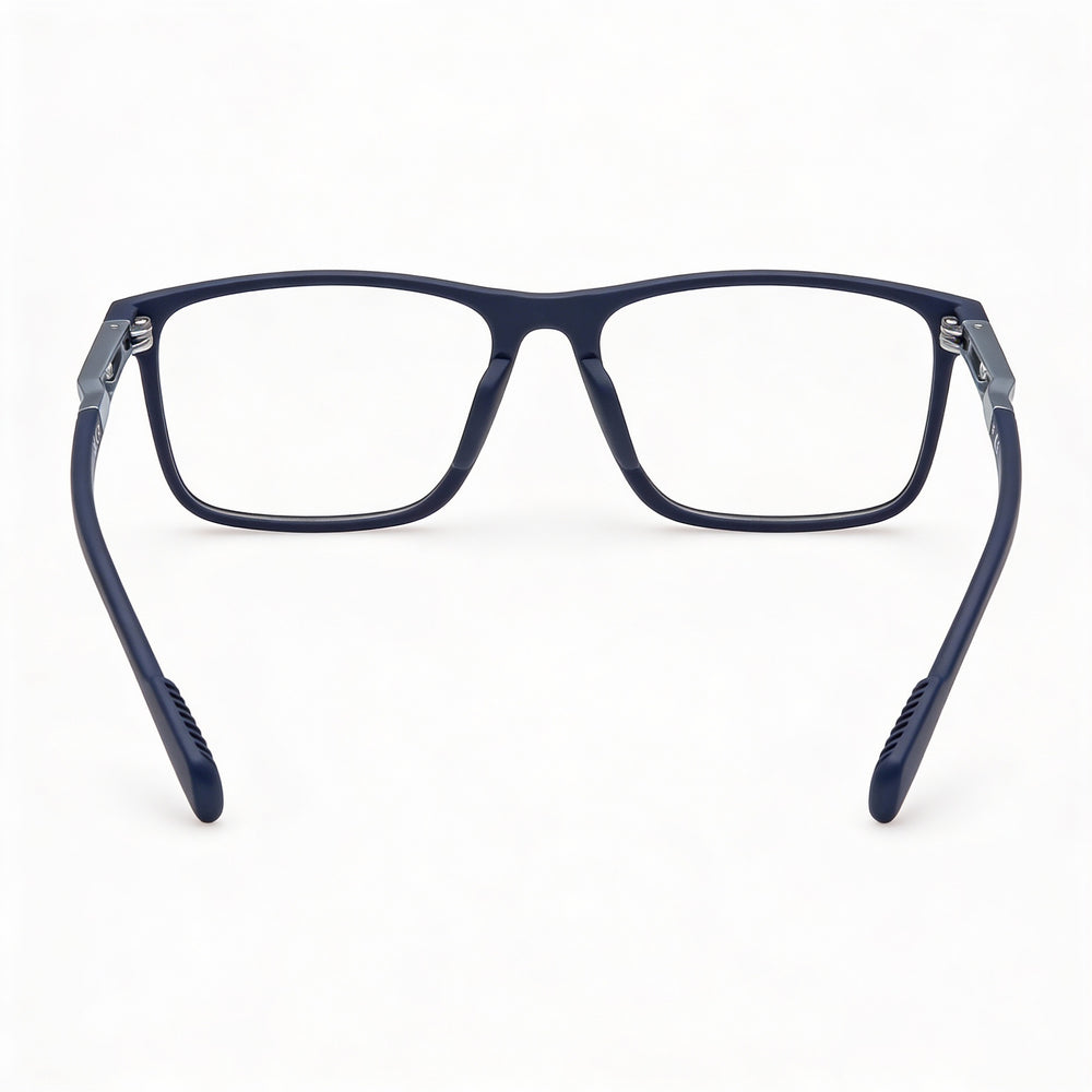 Gafas adidas rectangulares azul mate inyectadas para hombre, lentes graduadas, 54-16-140