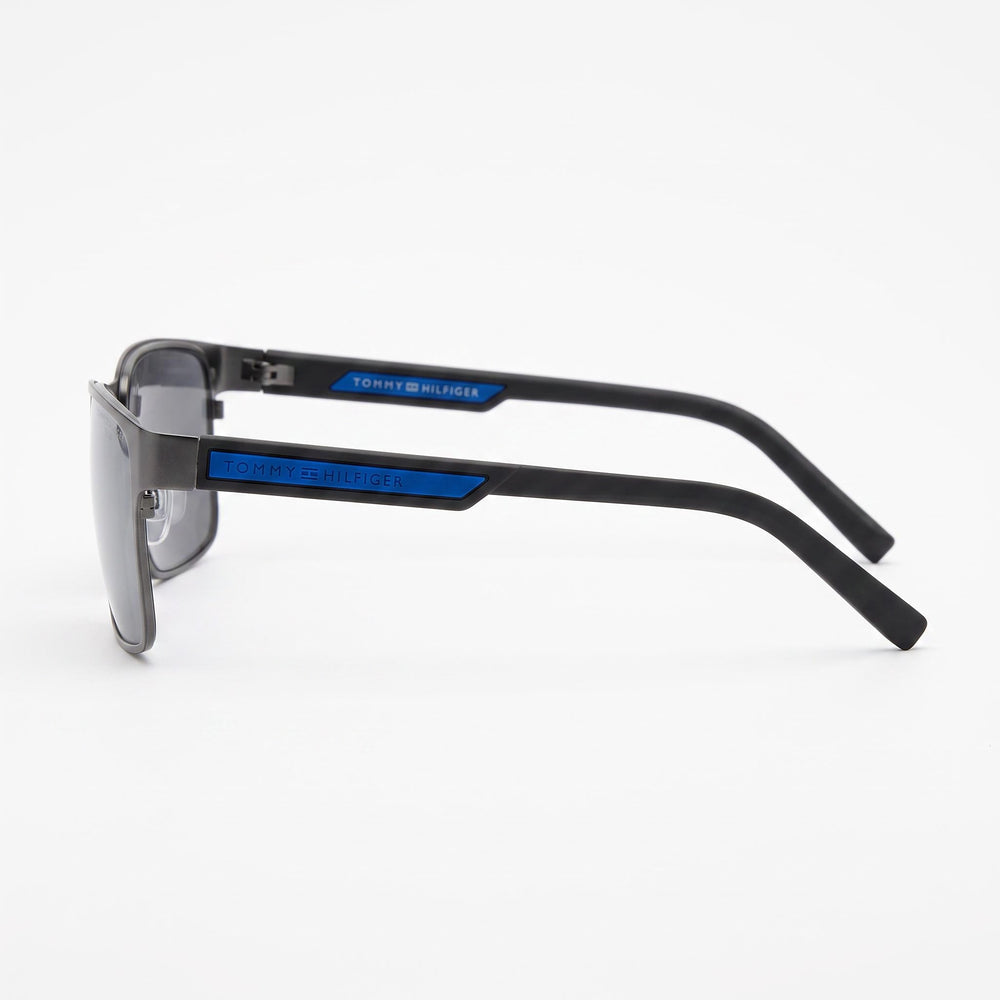 Tommy Hilfiger Casual Men's Matte Ruthenium Black Stainless Steel Polycarbonate Sunglasses 57mm