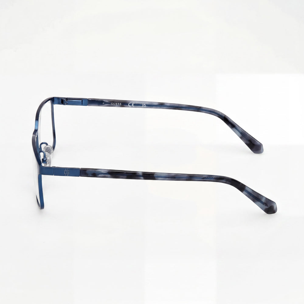 GUESS Gu50244 Men's Metal Frame Matte Blue Shiny Blue 55-16-145