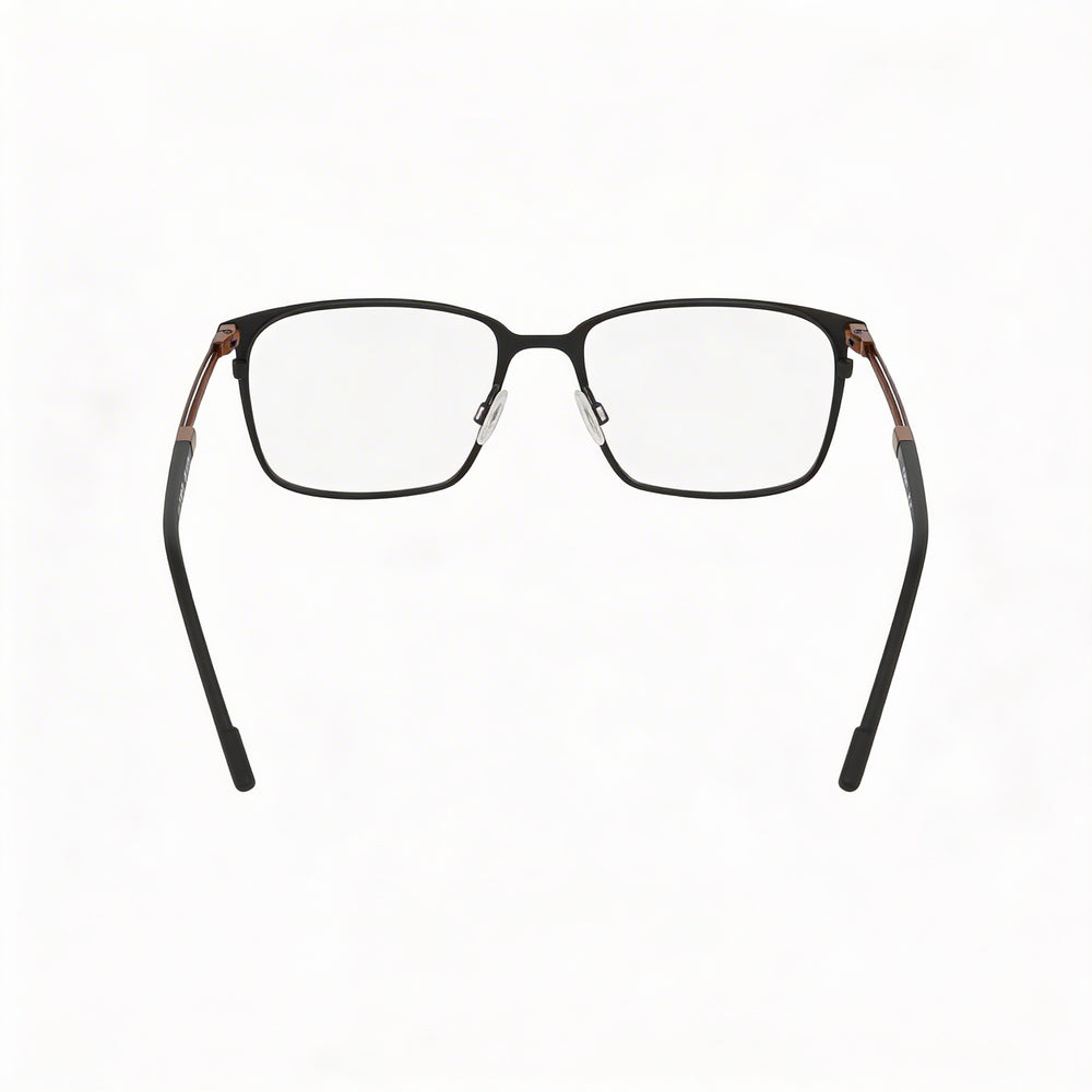 Gafas Flexon E1159 Unisex con montura de acetato negro mate y lentes de policarbonato transparente, 54 mm de ancho de lente