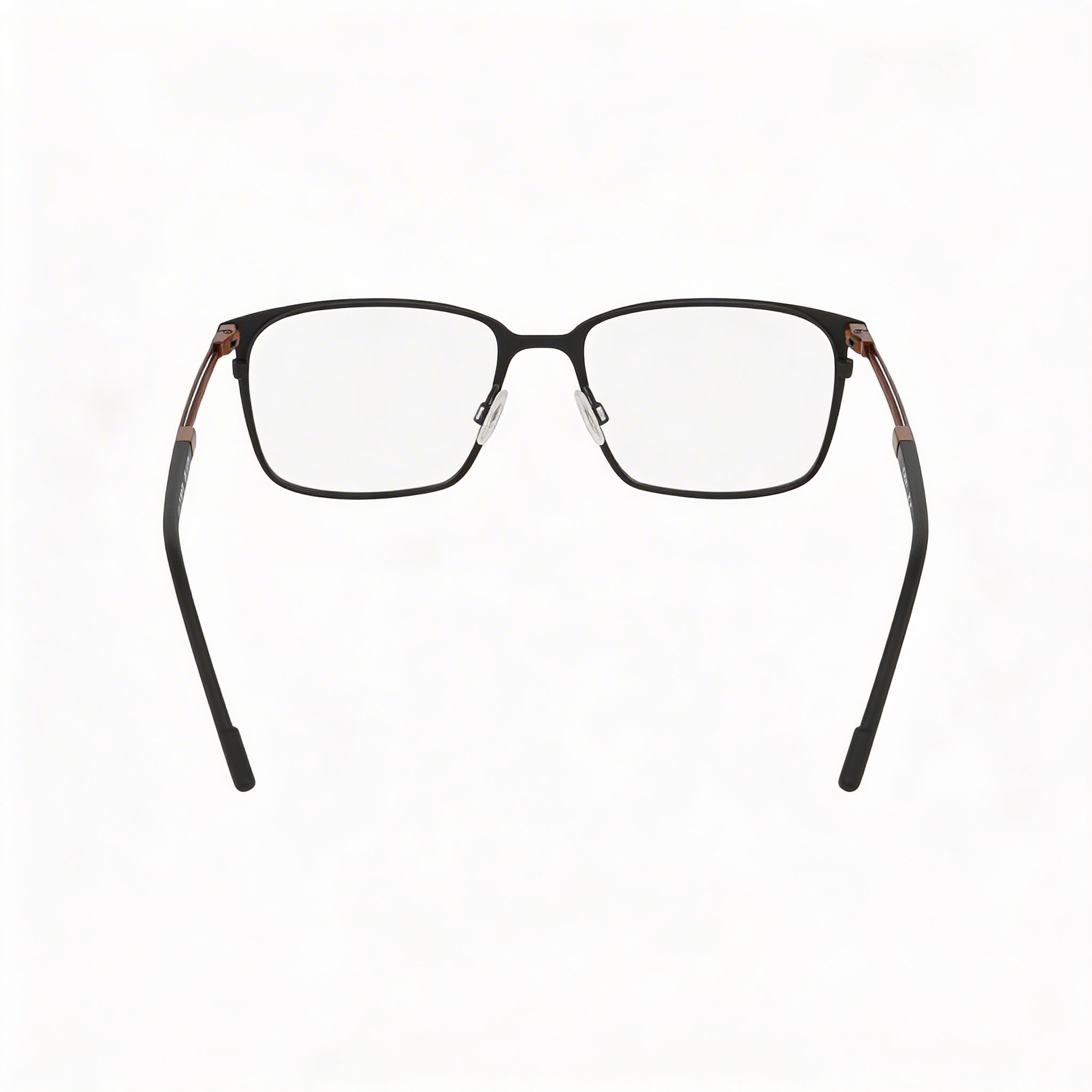 Flexon E1159 Unisex Eyeglasses featuring Matte Black Acetate Frame with Clear Polycarbonate Lenses, 54mm Lens Width, Photo 3