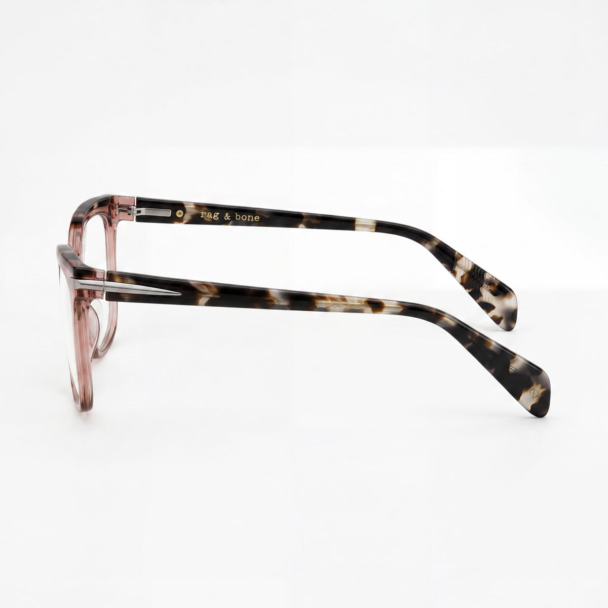 Rag & Bone Rnb 3024 Modelo Montura Metálica Gafas de Mujer con Lentes de Policarbonato Rosa 53-16-140, Photo 2