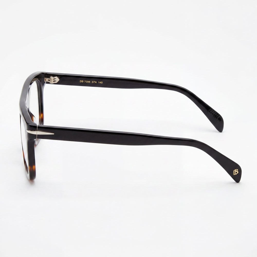 David Beckham Db 7096 Men's Modern Black Horn Acetate Eyewear 53mm